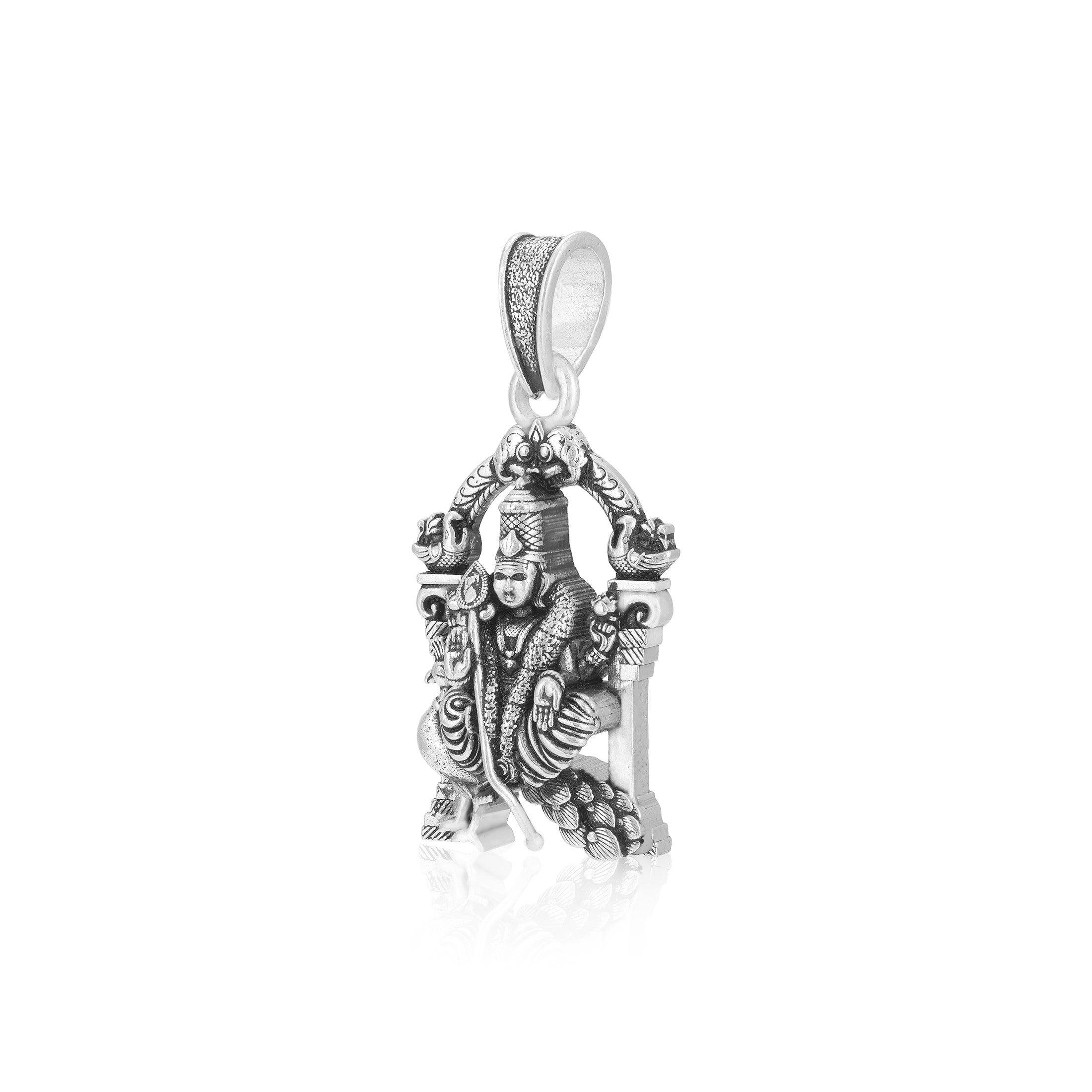 925 Silver Oxidised Lord Murugan Oxidised Pendants for Men & Women