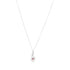 925 Red Pointed Heart Rhodium Plated Chain Pendants