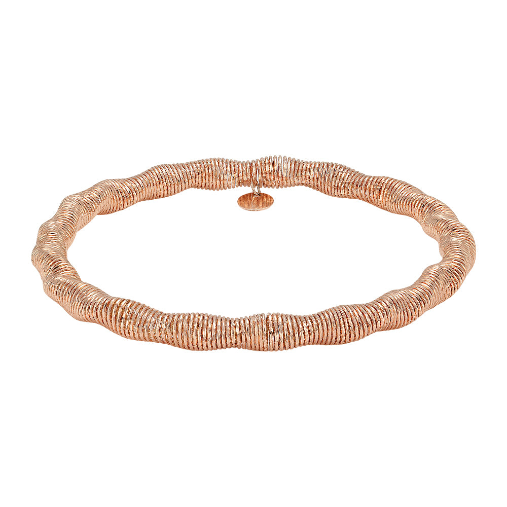 925 Rhodium Plated Rose Gold Plated Flexible Mesh Bangles For Women