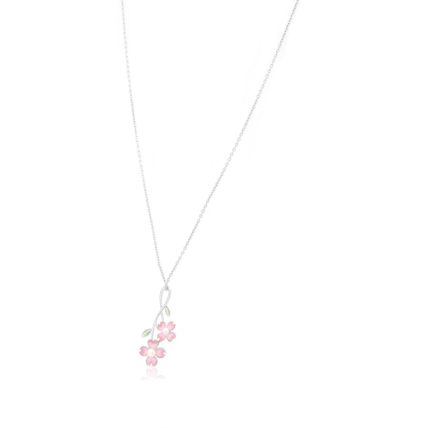 Rose Clover Flower Chain Pendant