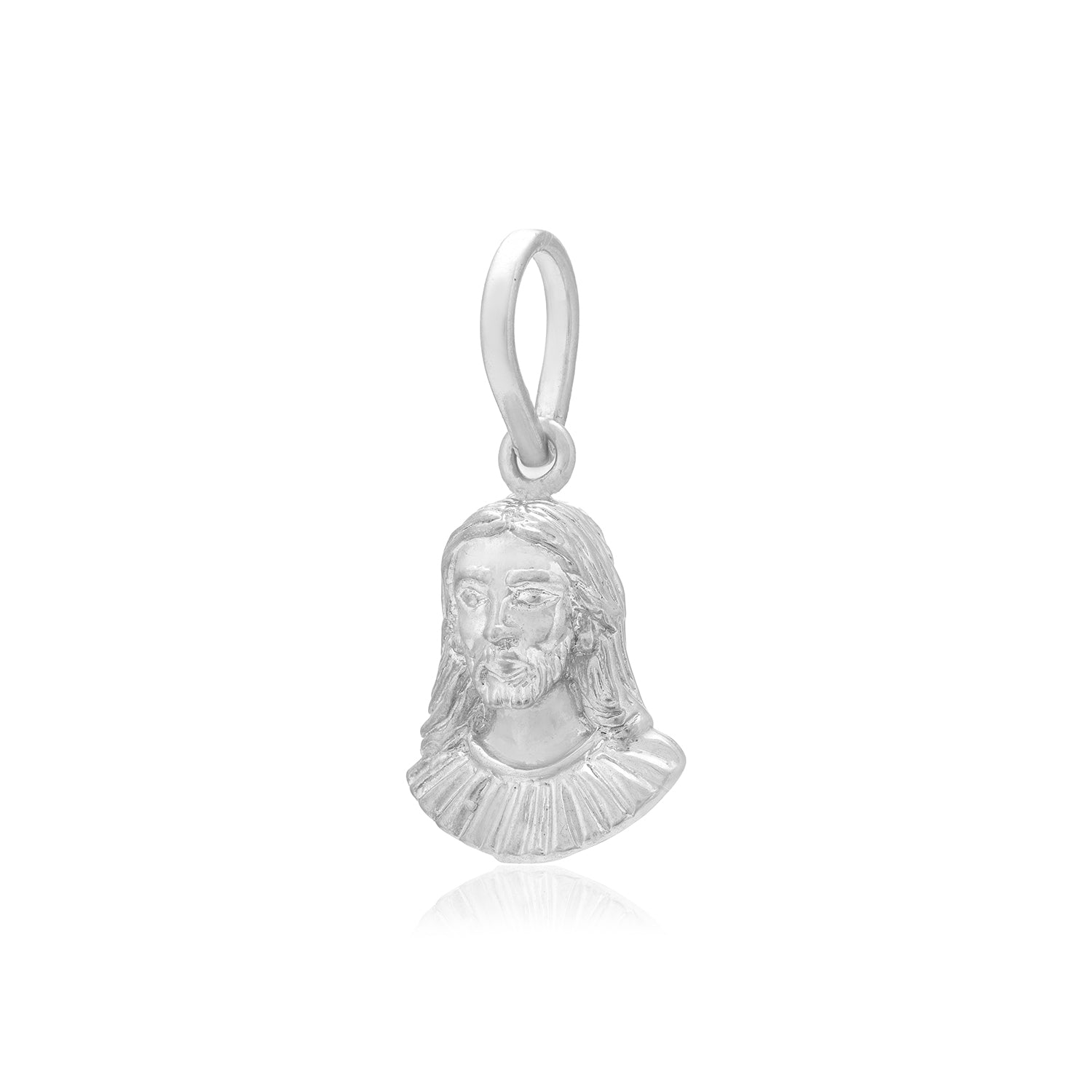 925 Sacred Jesus Sterling Silver Rhodium Pendant