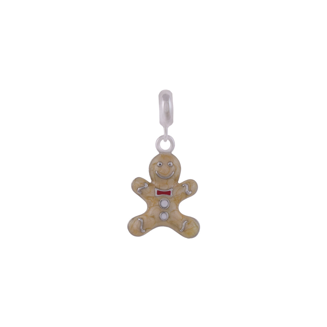 925 Sterling Silver Cookie Man Pendant For Kids