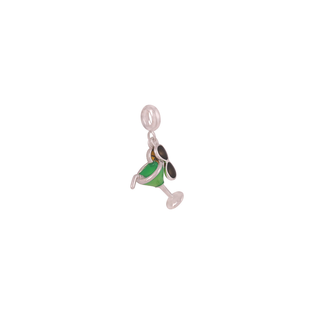 925 Sterling Silver Cool Sips Martini Glass Shades Pendant for Women