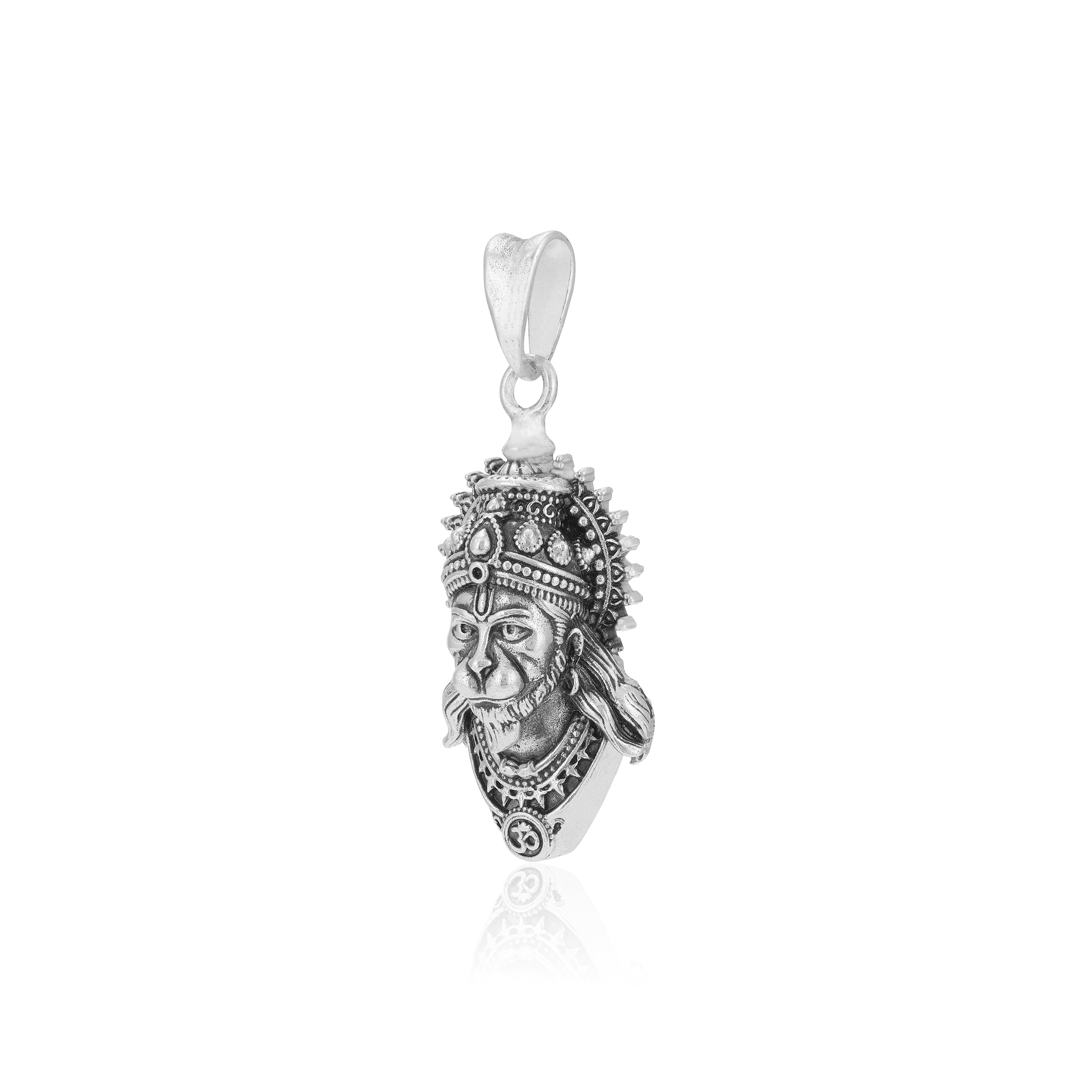925 Sterling Silver Divine Hanuman Face Pendants Oxidised for Men & Women