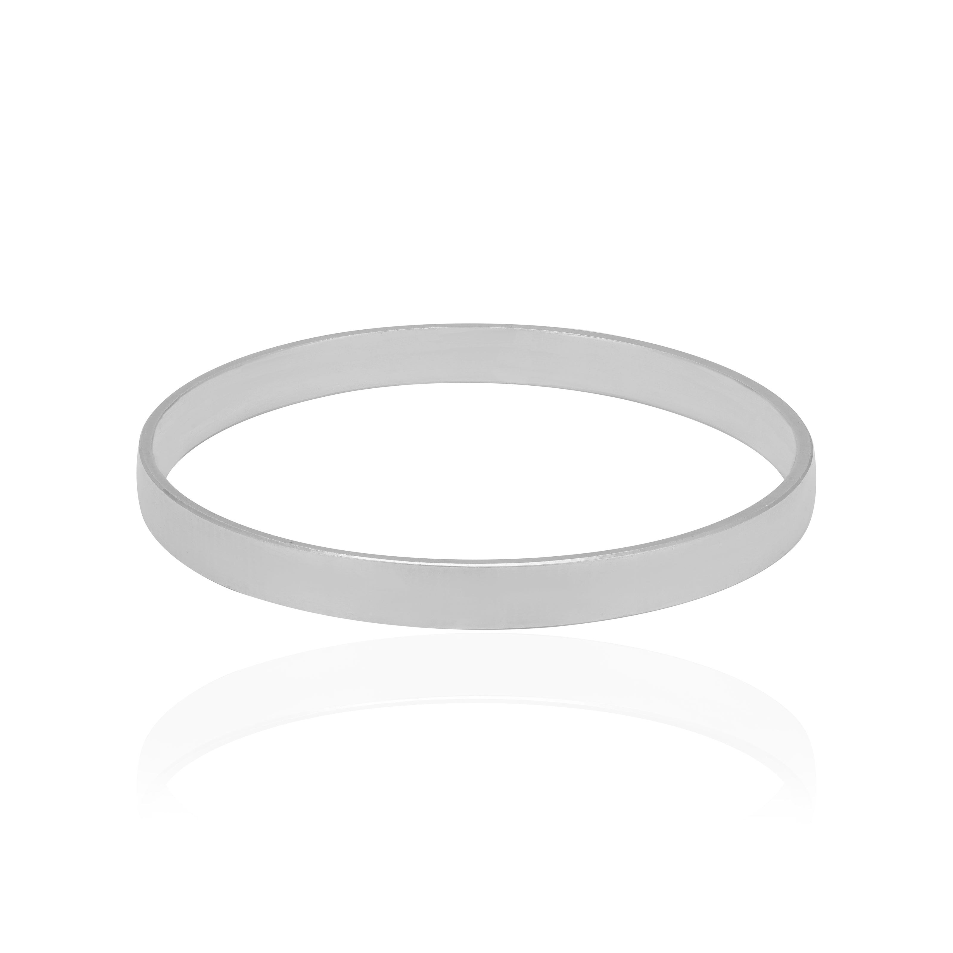 925 Silver Eternal Core Matte Polish Rhodium Plated Kada for Men