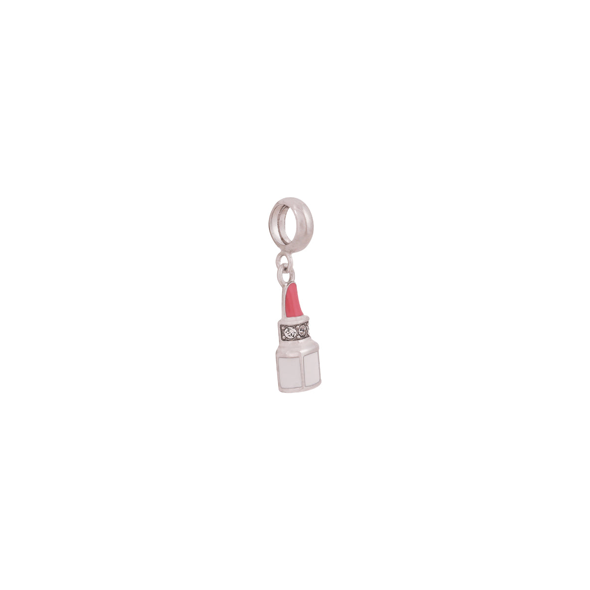 925 Sterling Silver Glossy Lipstick Pendant