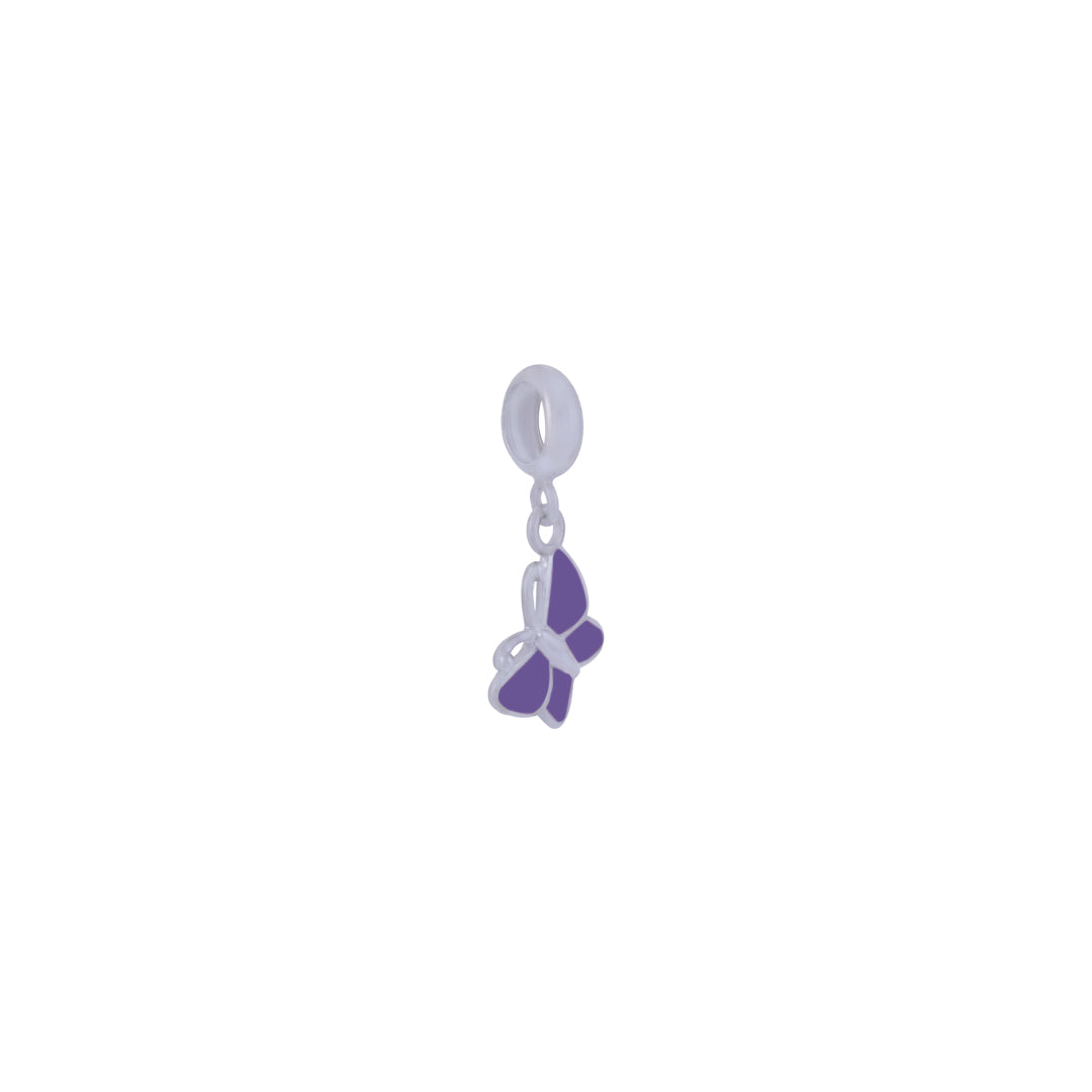 925 Sterling Silver Grape Wings Rhodium Plated Pendant For Kids