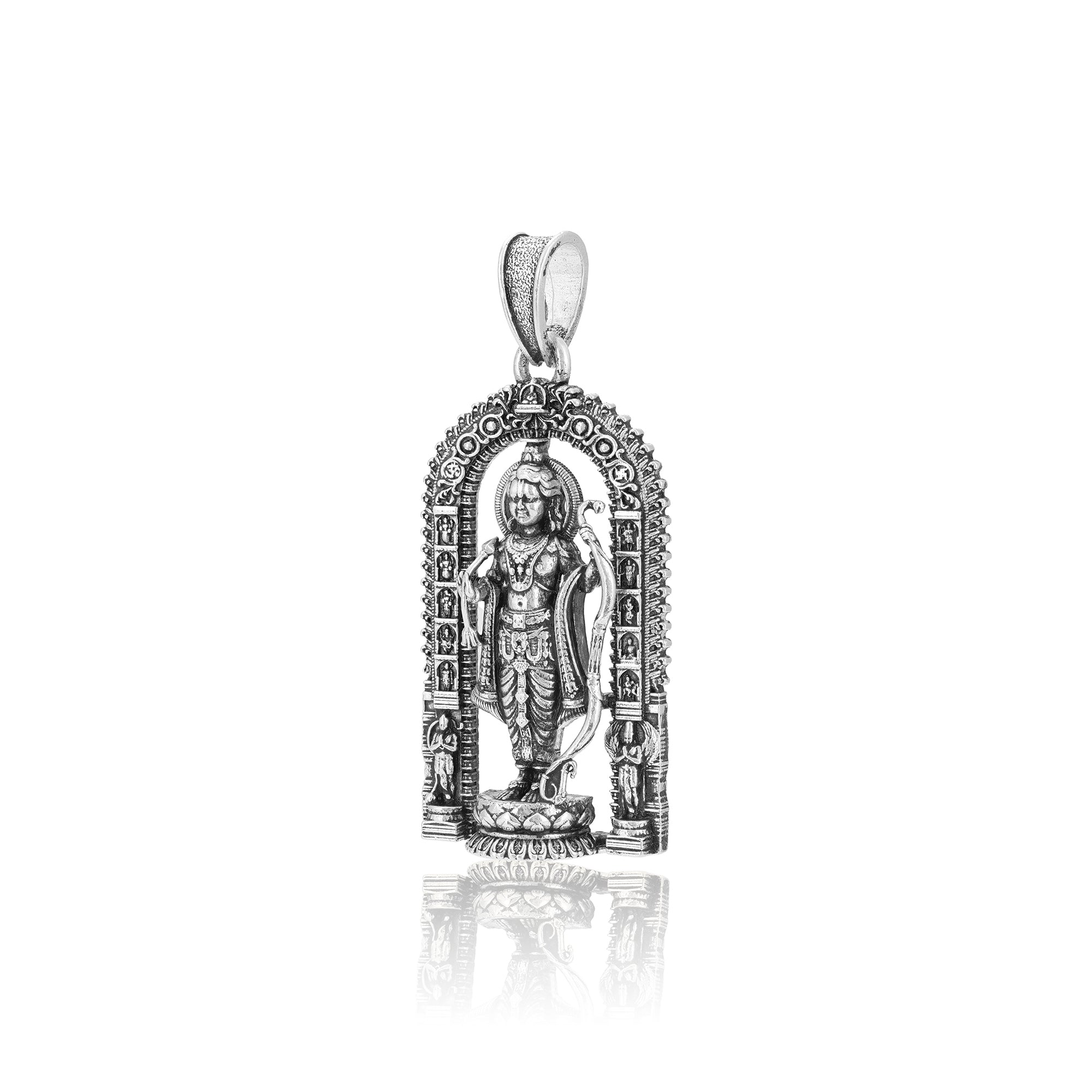 925 Sterling Silver Lord Rama Oxidised Pendants for Men & Women