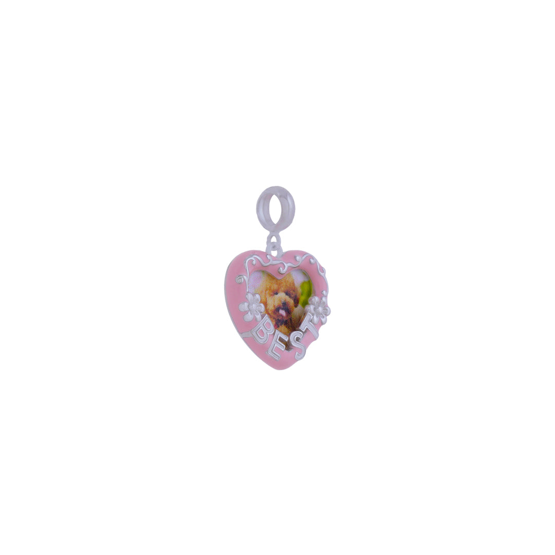 925 Sterling Silver Love Paws Rhodium Plated Pendant For Kids