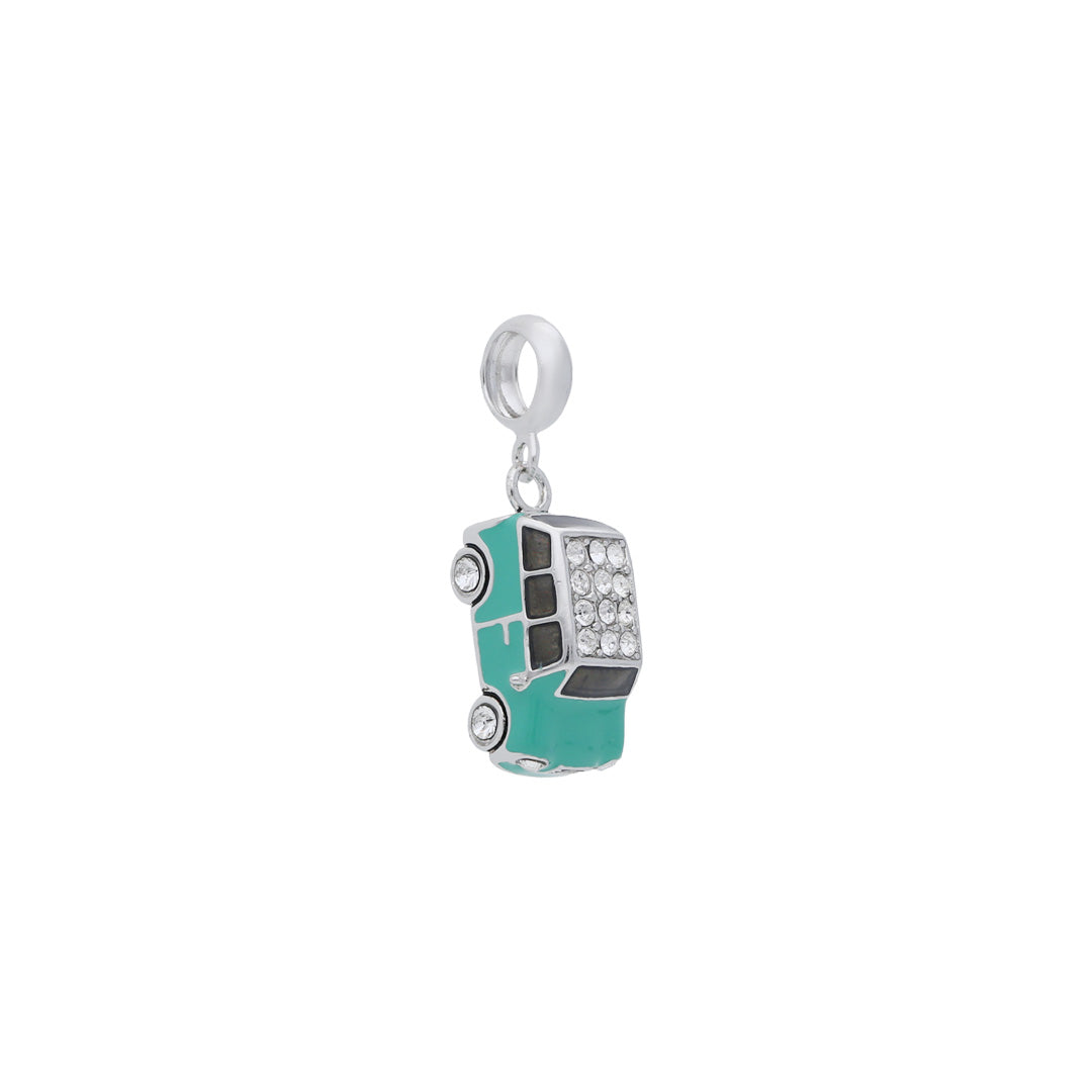 925 Sterling Silver Mini Green Trucks Pendant For Kids