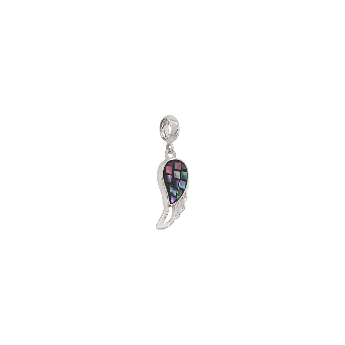 925 Sterling Silver Mosaic Wing Pendant