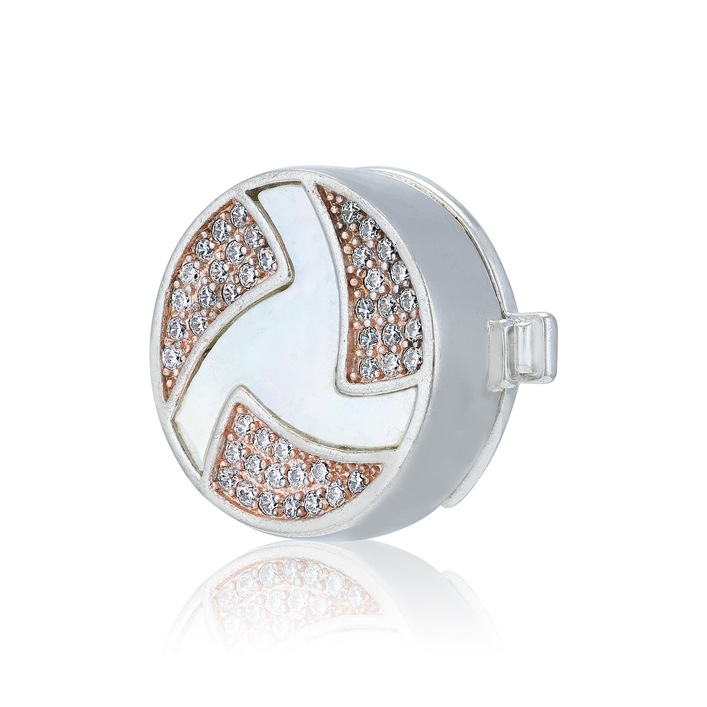 925 Sterling Silver Blended Harmony Twirl Coat Pin for Men