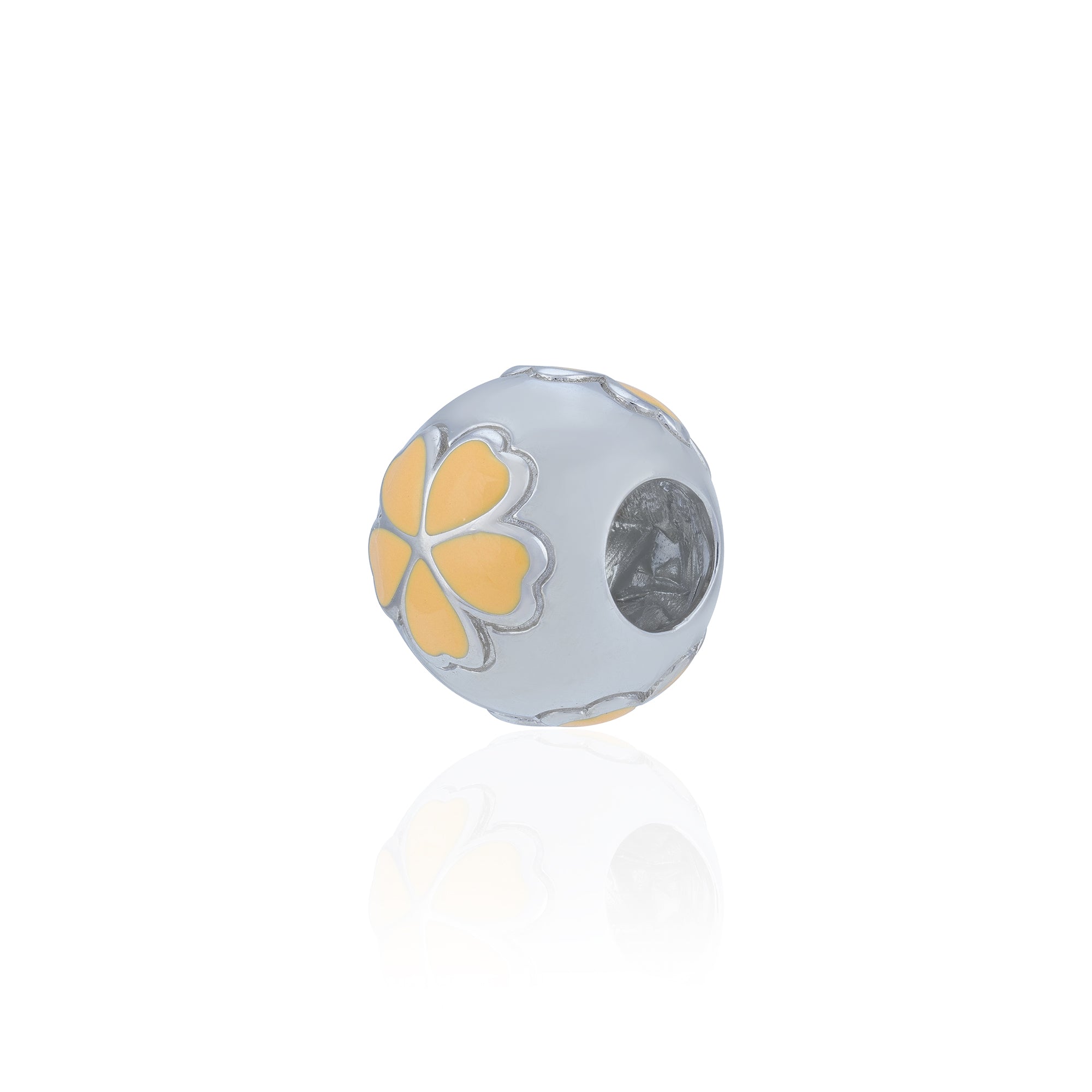 925 Sterling Silver Citrine Blossom Radiance Charm Pendant for Women