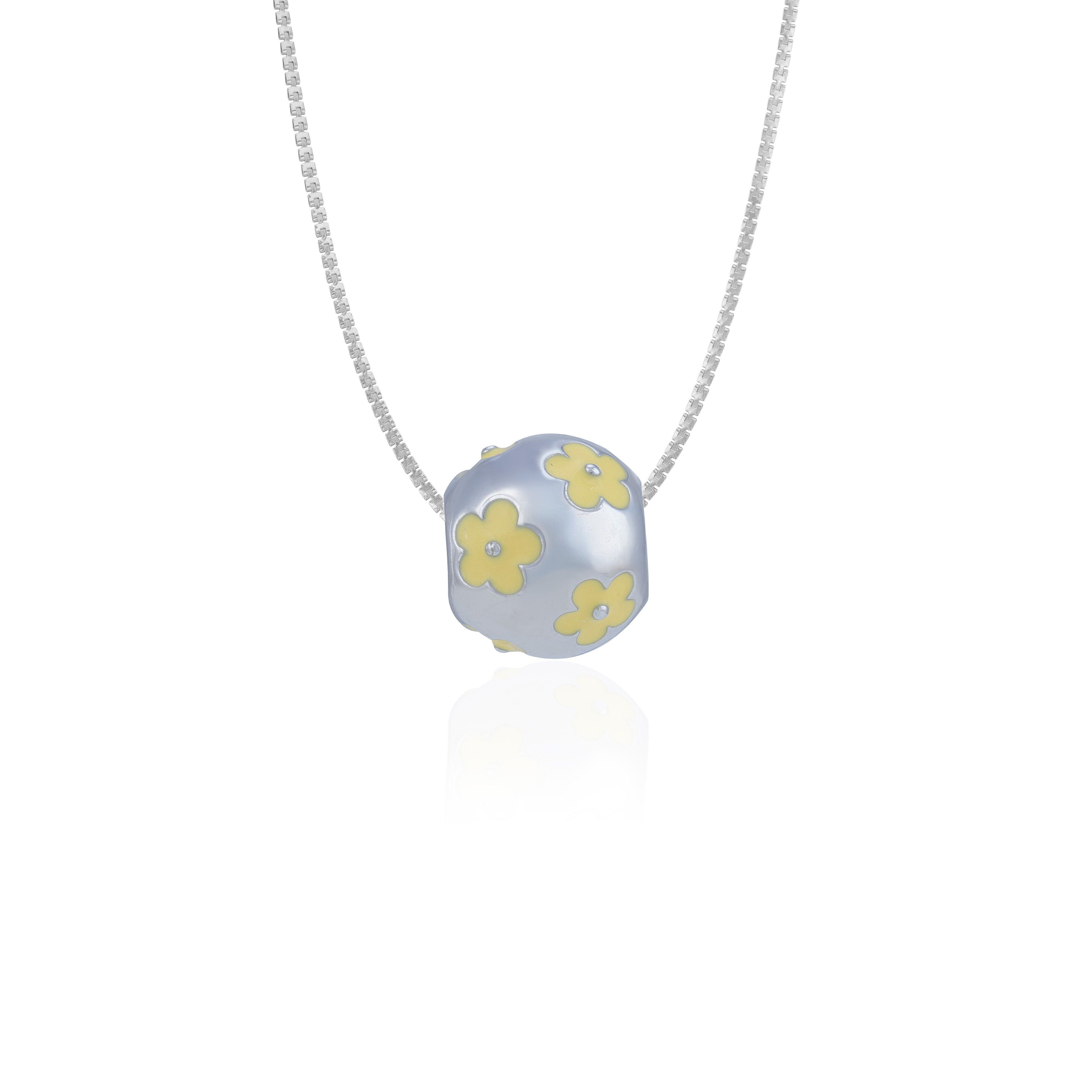 925 Sterling Silver Daisy Daydream Petal Bead Charm Pendant for Women