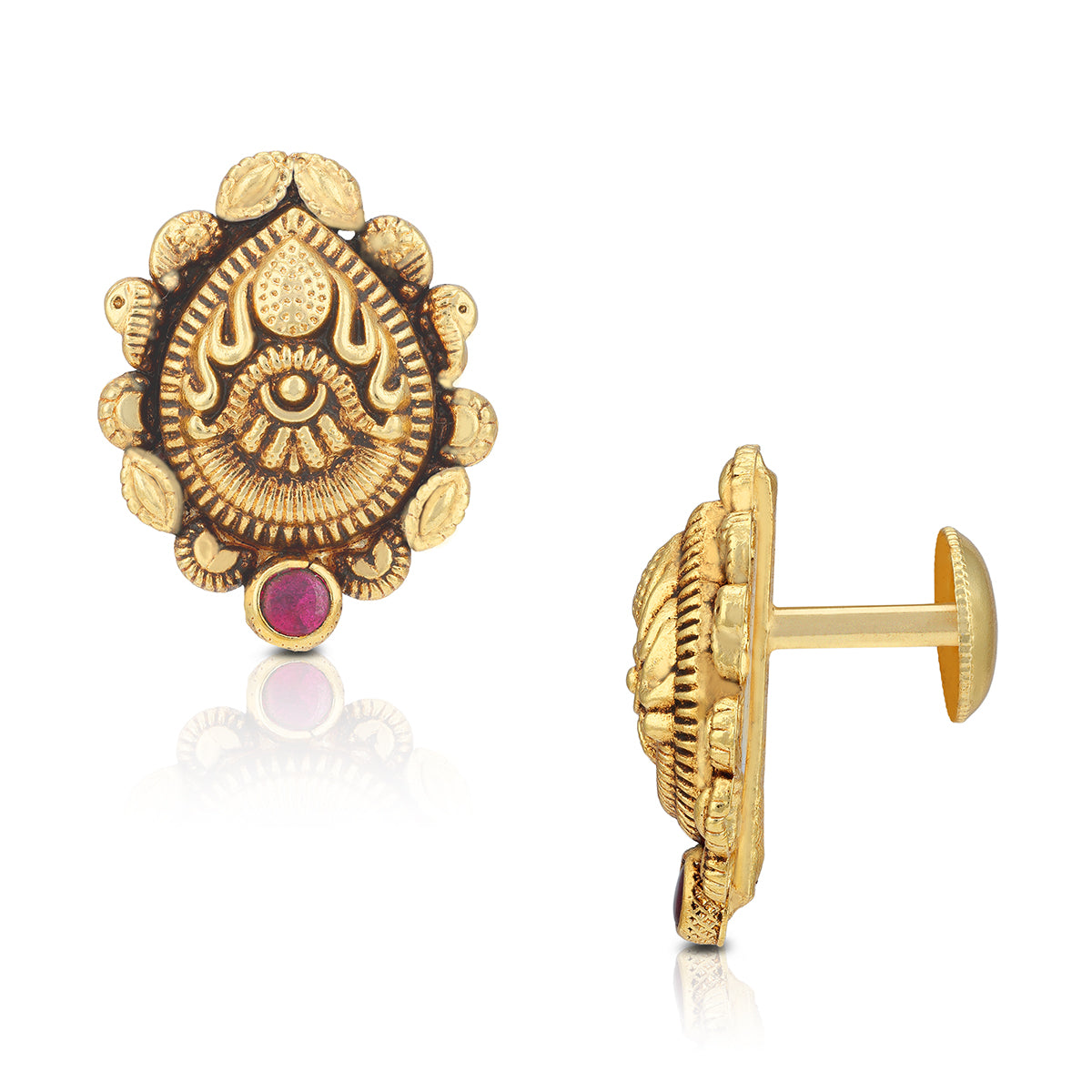 925 Sterling Silver Divya Netra Temple Earring for women