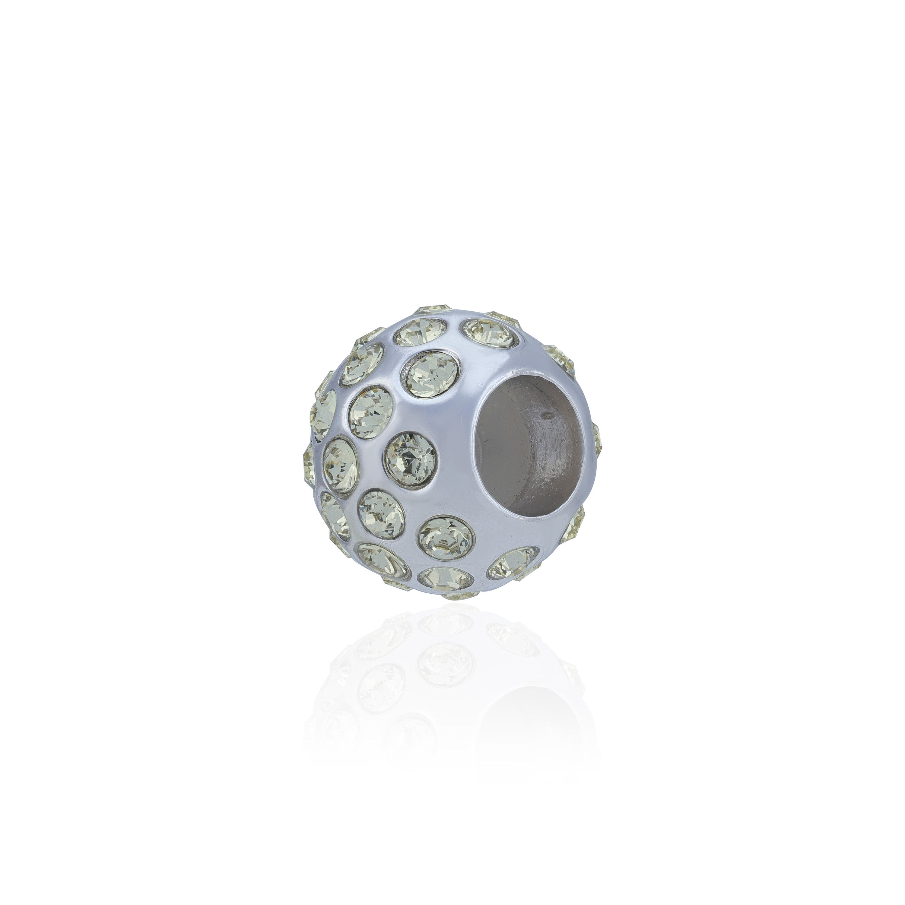 925 Sterling Silver Enchanted Bubble Pave Charm Pendant for Women