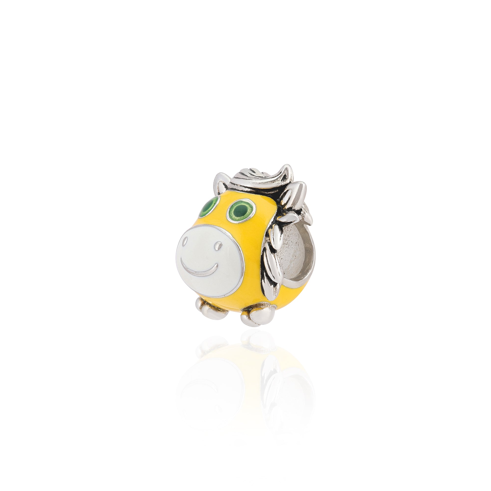 925 Sterling Silver Glowtail Happy Foal Charm Pendant for Women