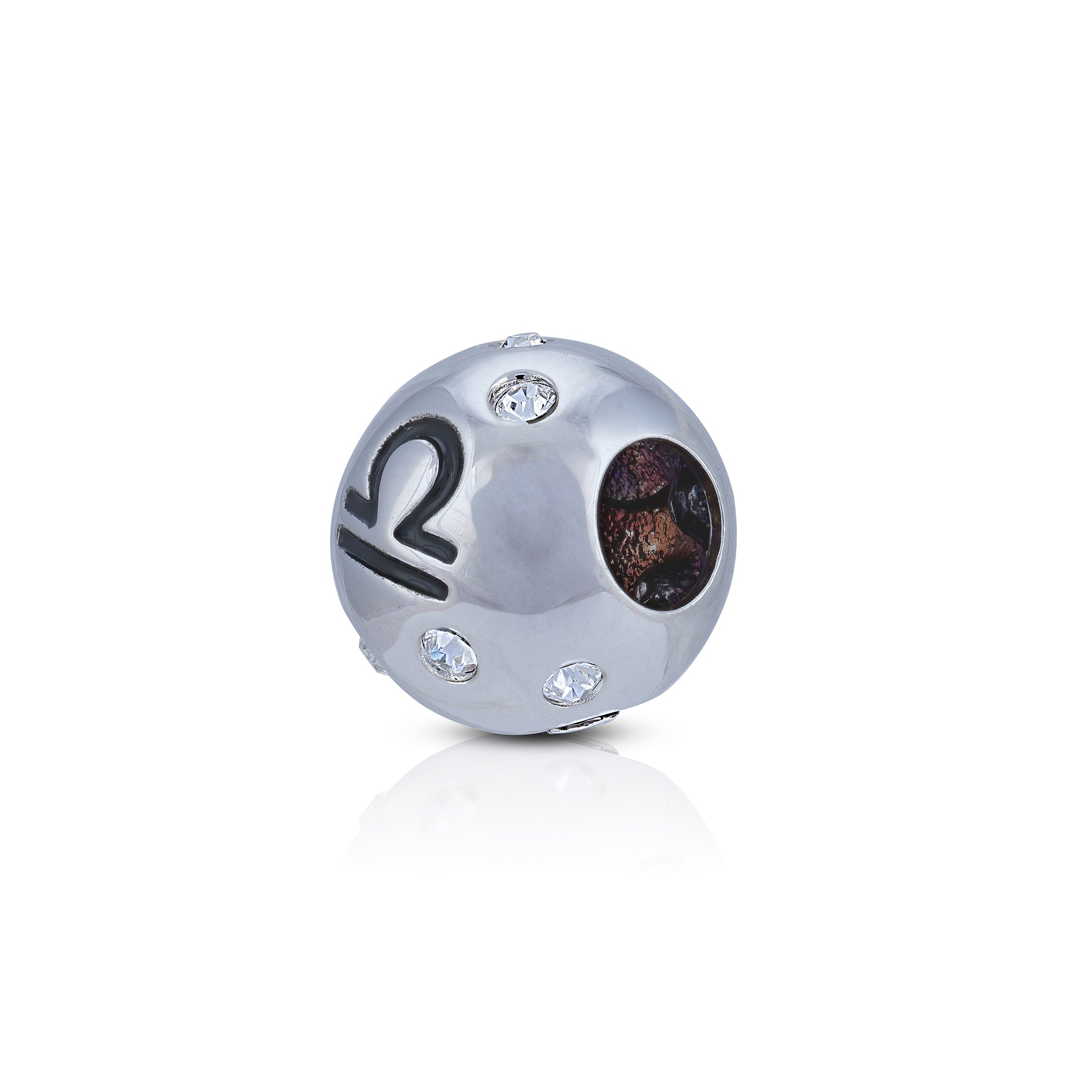 925 Sterling Silver Libra Cosmic Grace Charm Pendant for Women