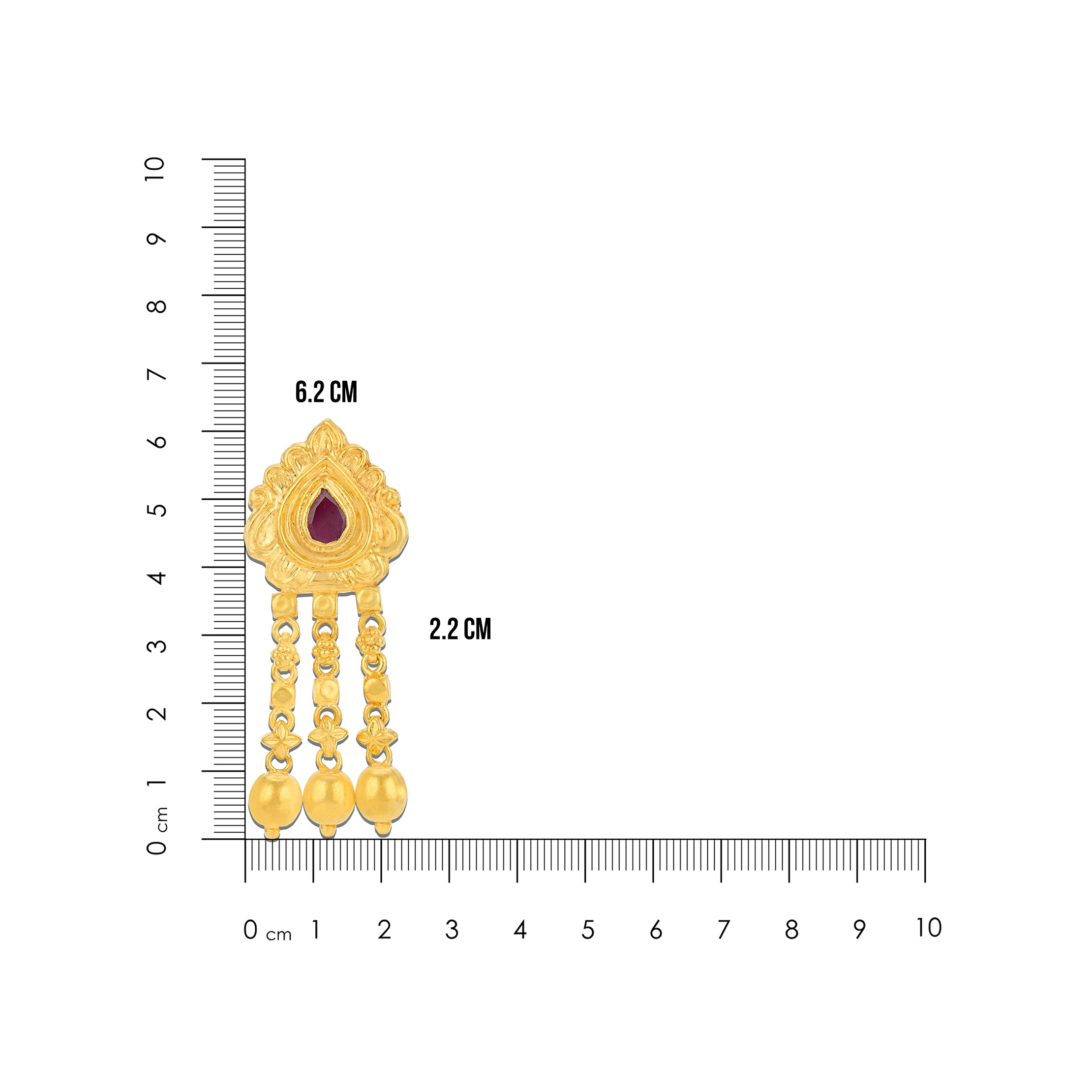 925 Sterling Silver Purple Adorned Chain Danglers Earrings for women