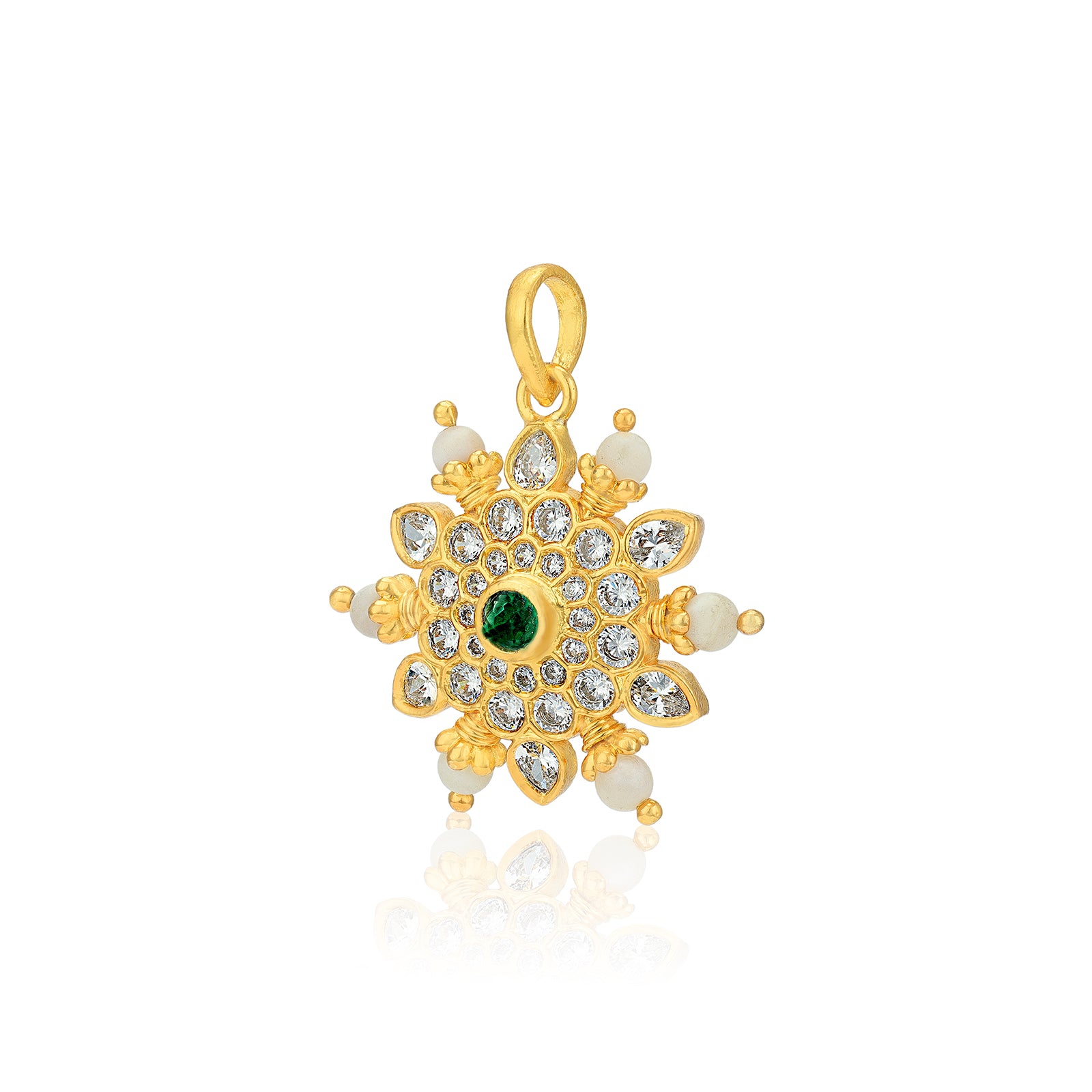 925 Sterling Silver Radiant Bloom Pearl Around Pendant For Women
