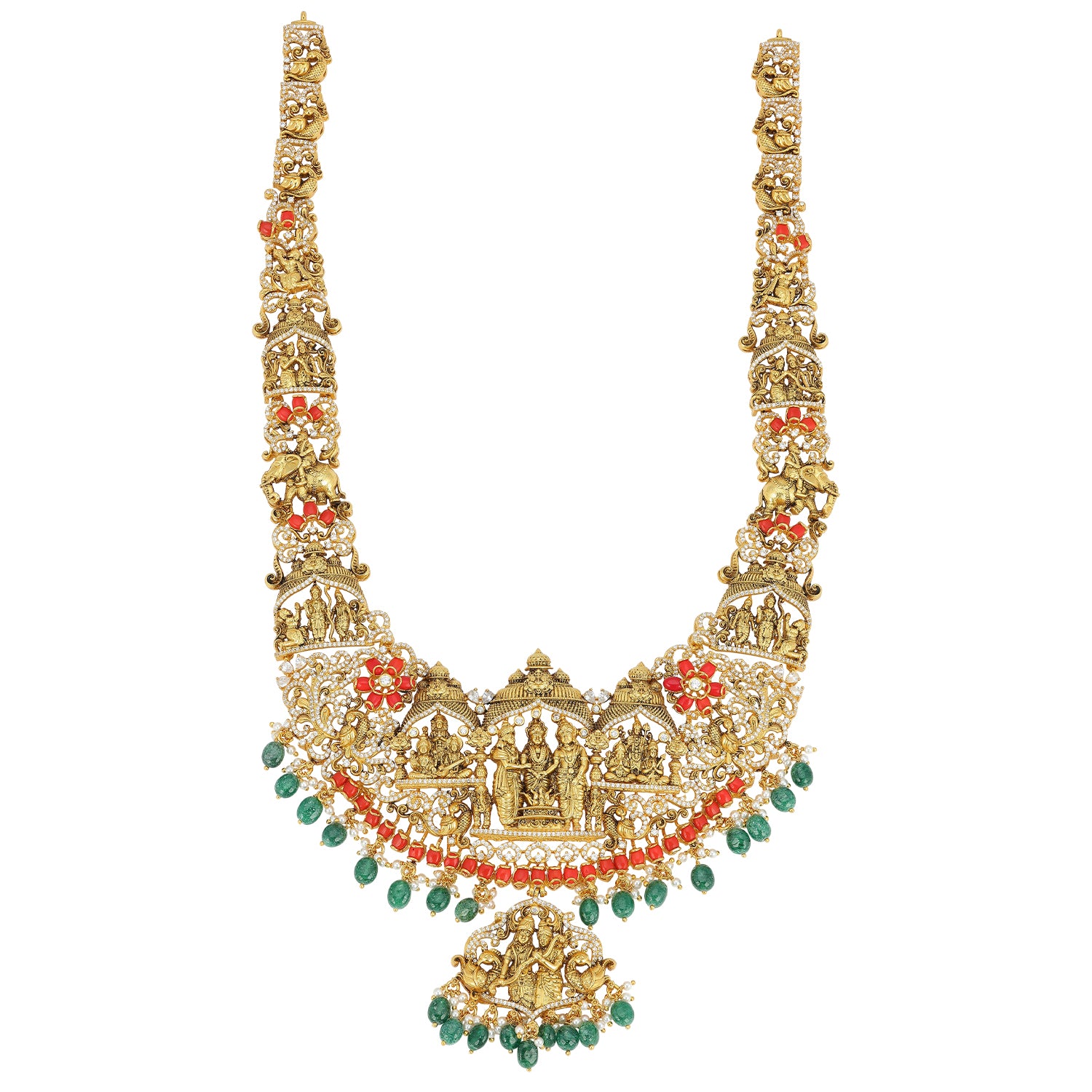 925 Sterling Silver Ramayana Darshan Heritage Haram for Women