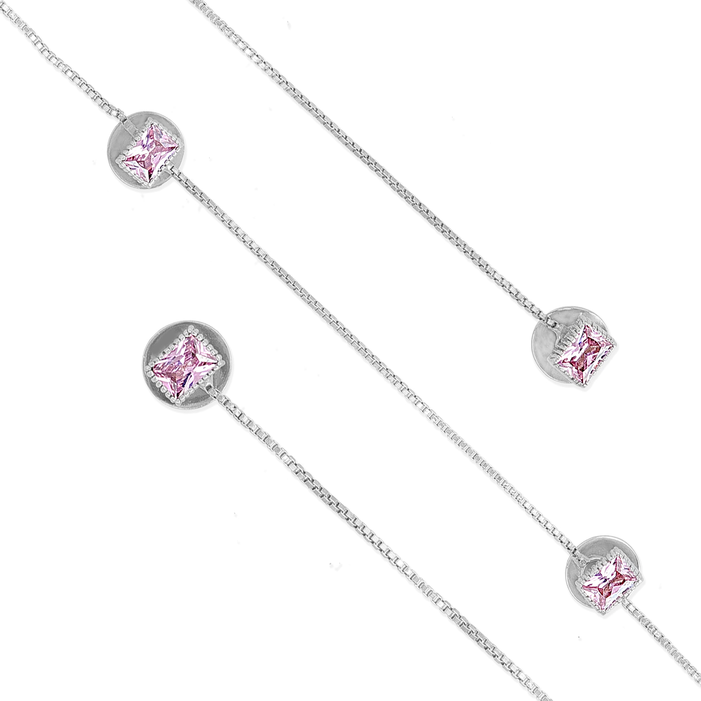 925 Sterling Silver Rosy Ribbon Diamond Coat pin for Men