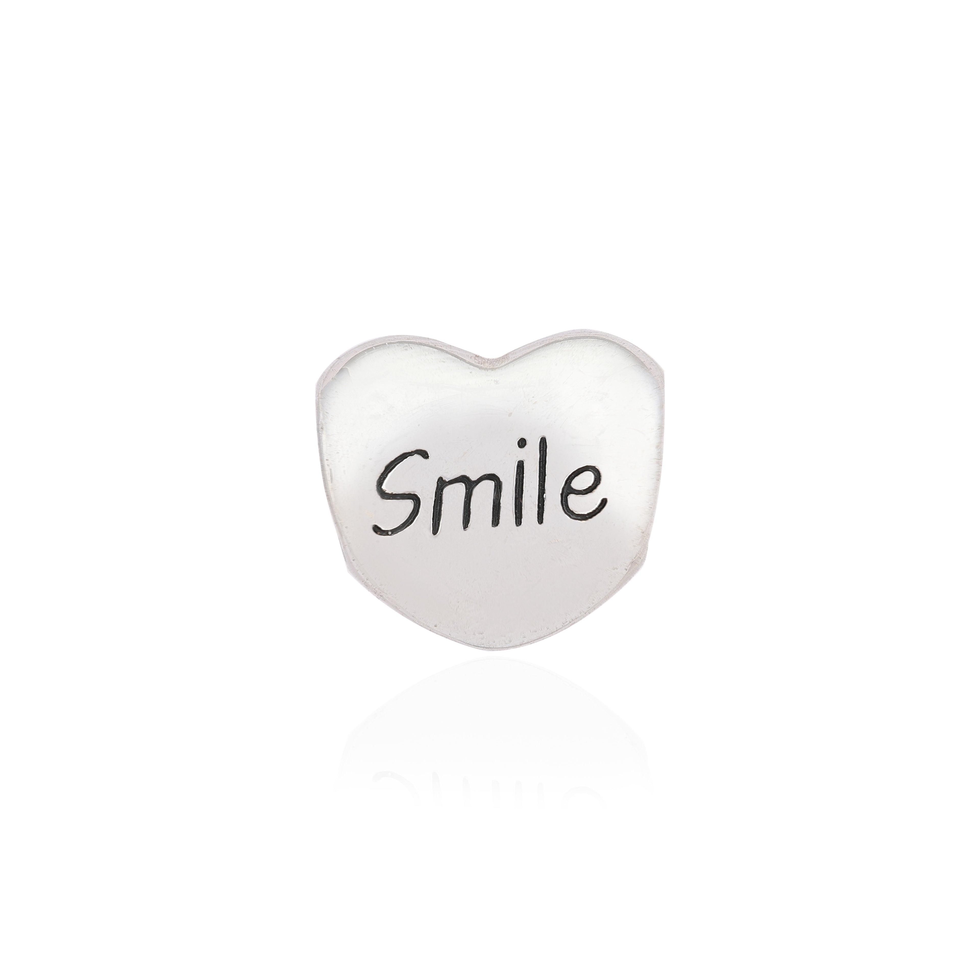 925 Sterling Silver Smiley Soul Heart Charm Pendant for Women