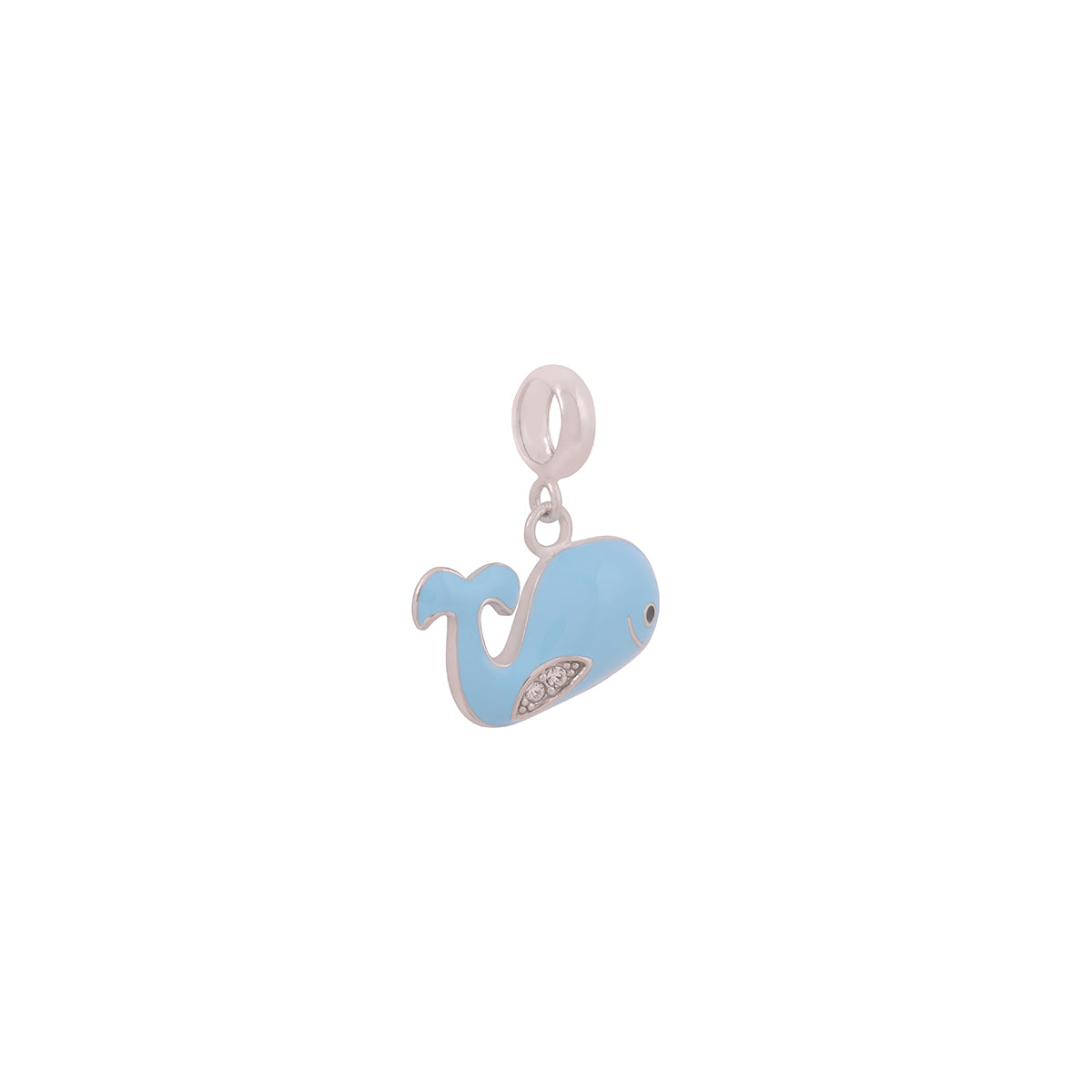 925 Sterling Silver Oceanic Whale Pendant