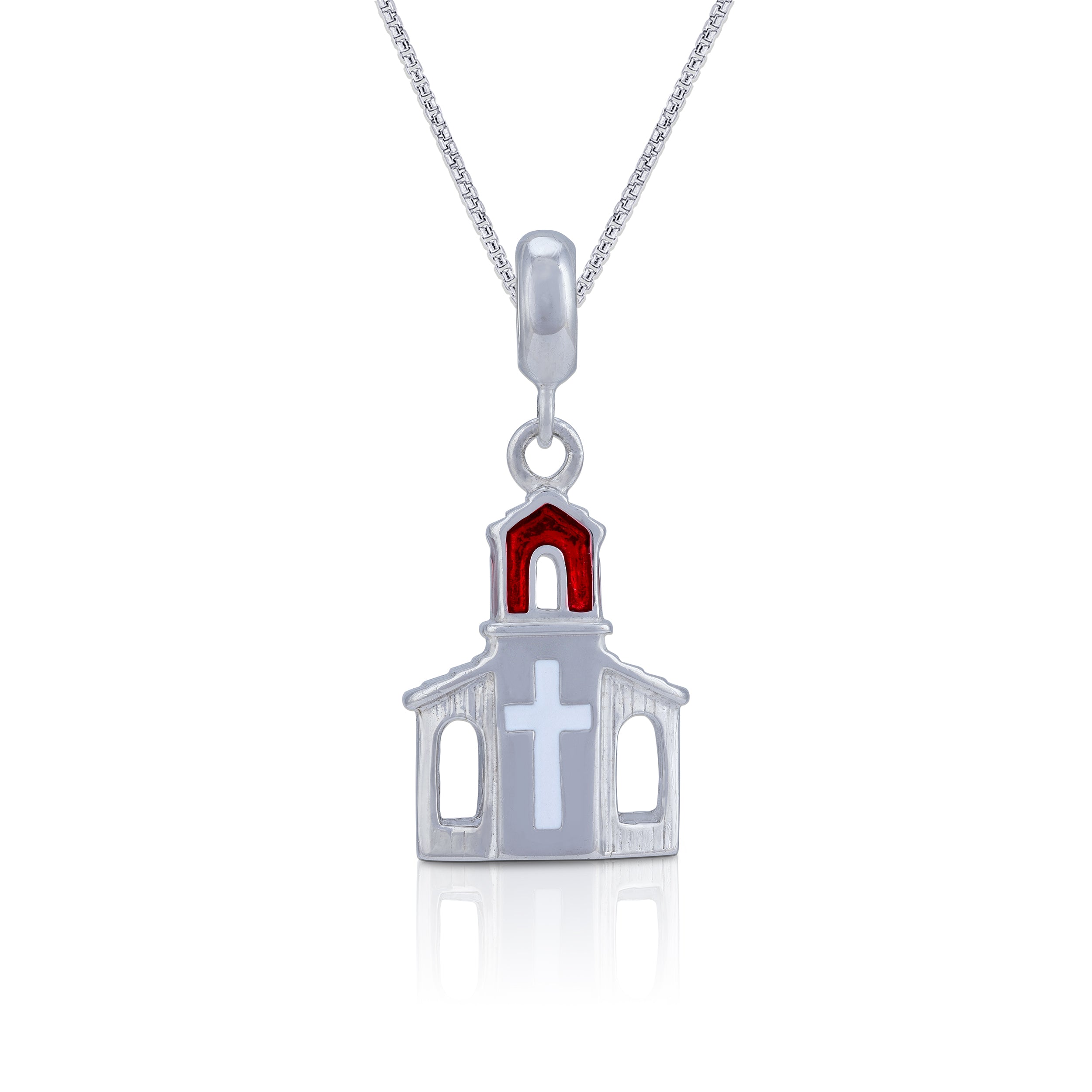 925 Sterling Silver Divine Cross Cathedral Charm Pendant for Women