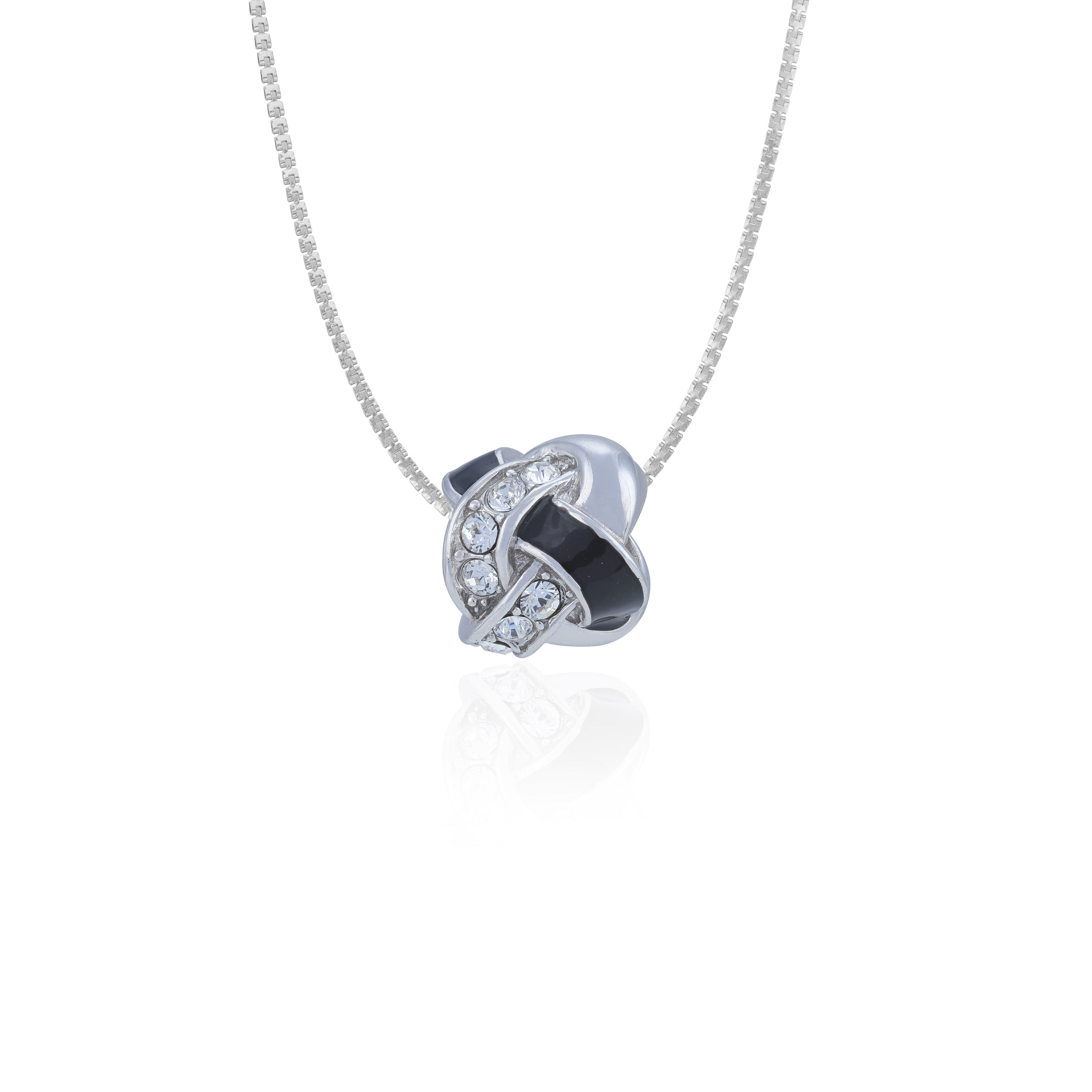 925 Sterling Silver Enchanted Ebony Knot Charm Pendant for Women