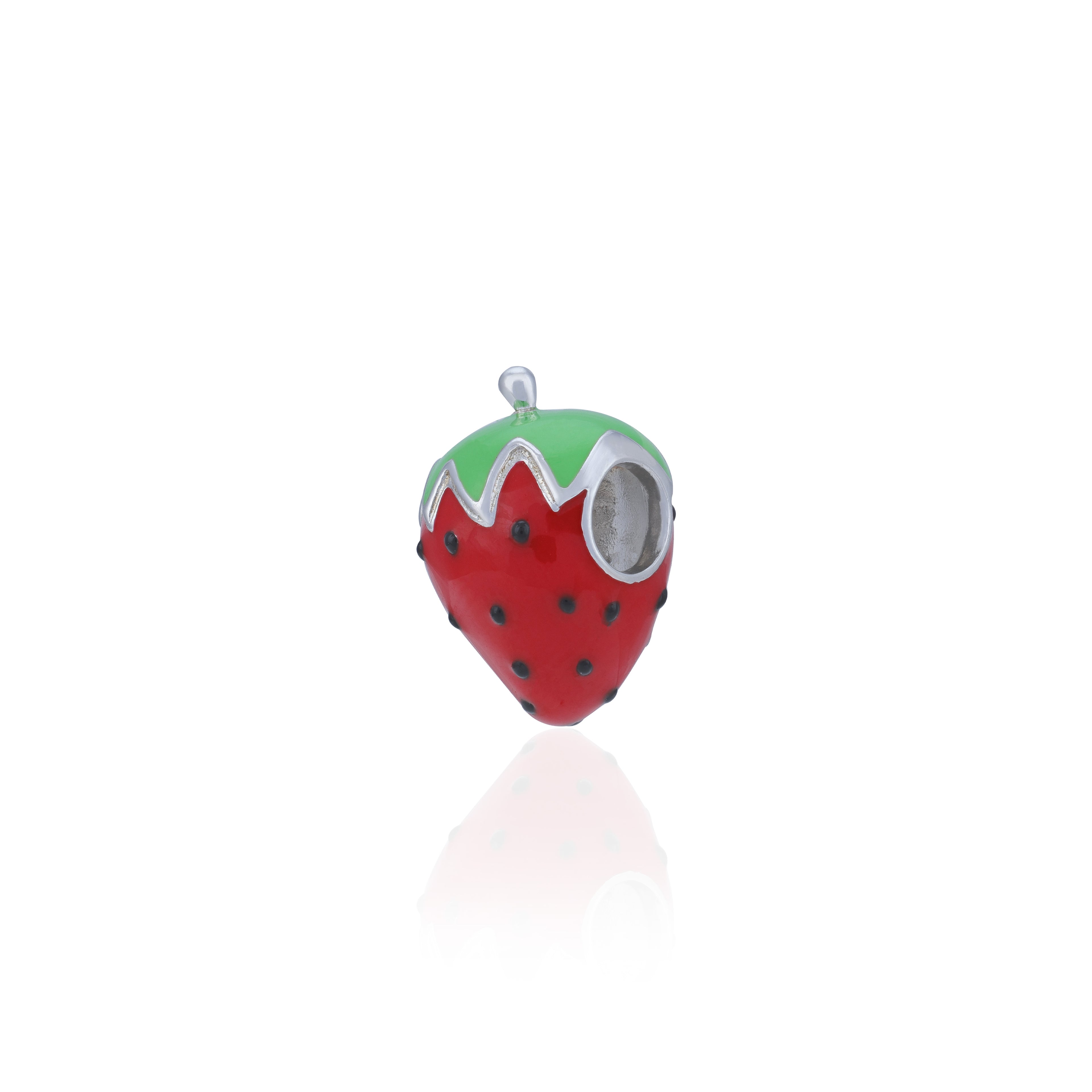 925 Sterling Silver Fragaria Whimsy Charm Pendant for Women