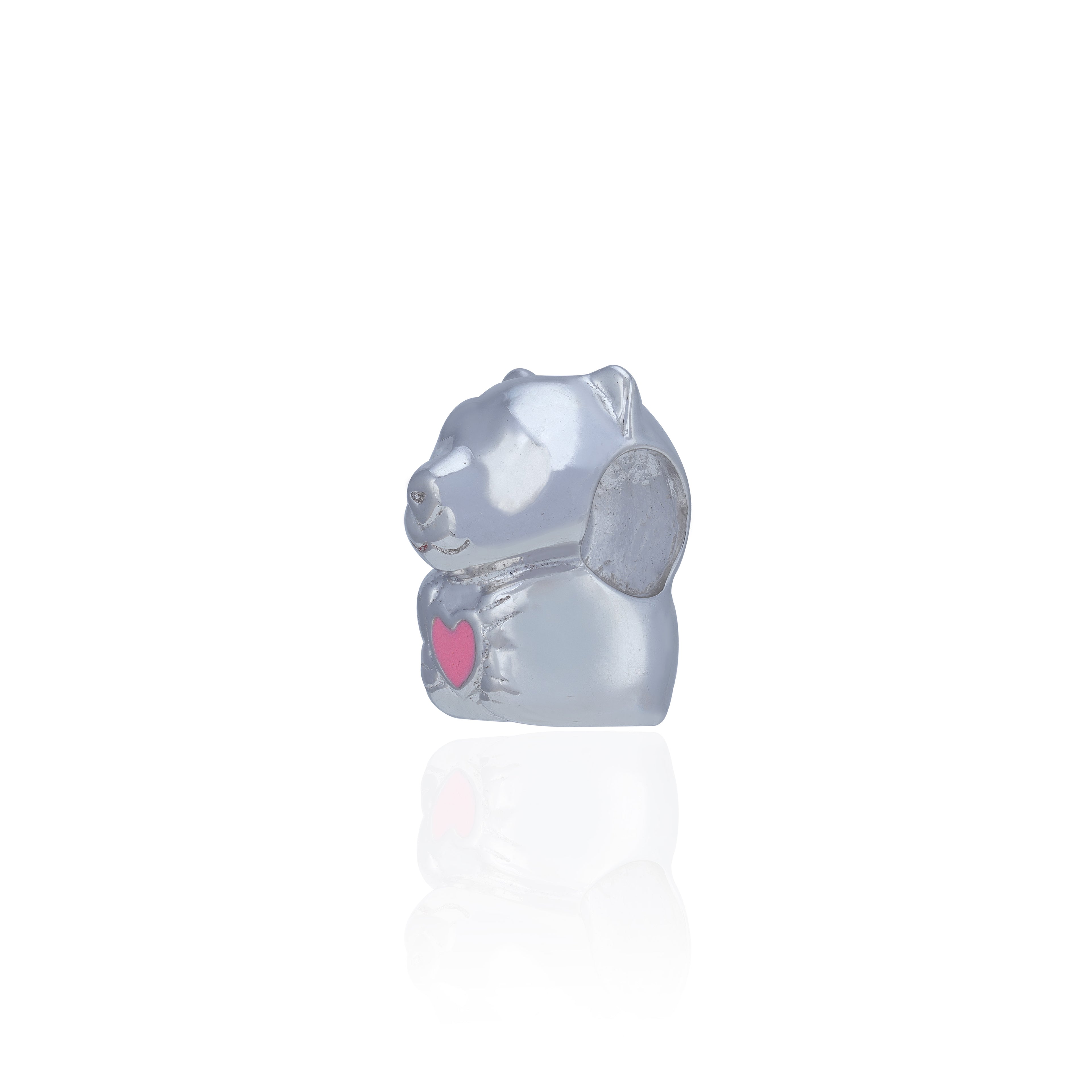 925 Sterling Silver Heartful Bear Hug Charm Pendant for Women