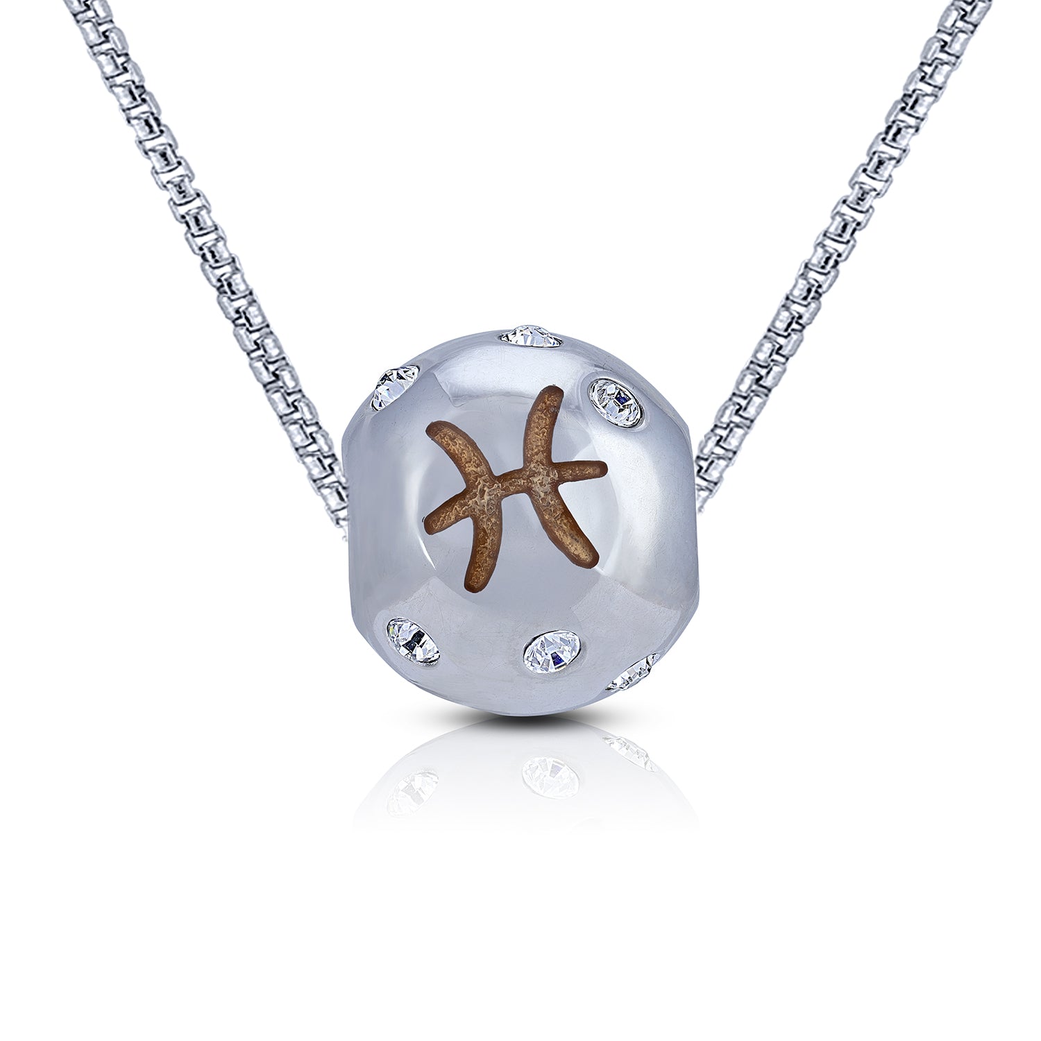 925 Sterling Silver Pisces Tranquil Tides Charm Pendant for Women