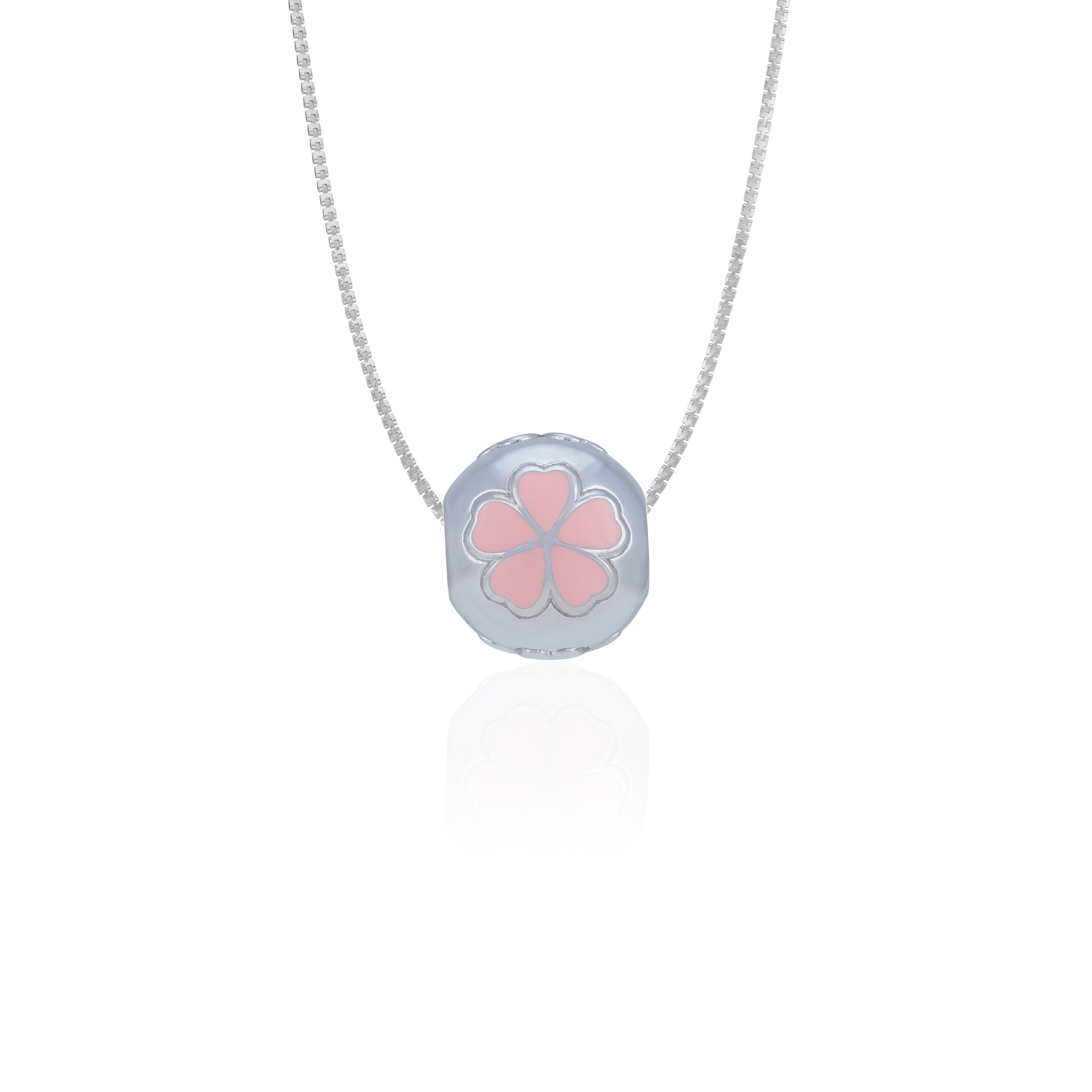 925 Sterling Silver Roselight Meadow Flower Charm Pendant for Women