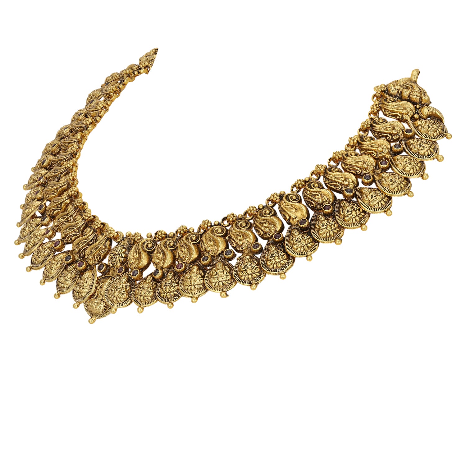925 Sterling Silver Ancestral Mango Carving Necklace for Women