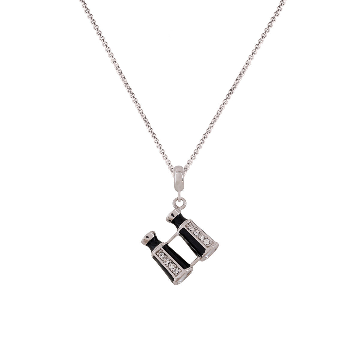 925 Sterling Silver Black Bino pendant