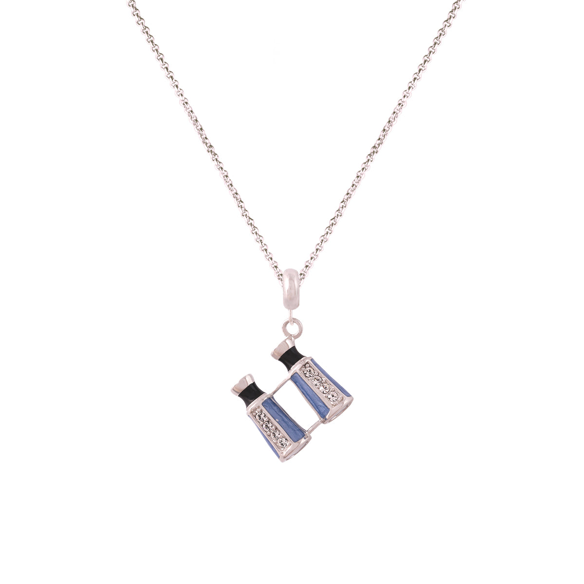 925 Sterling Silver Blue Bino Pendant