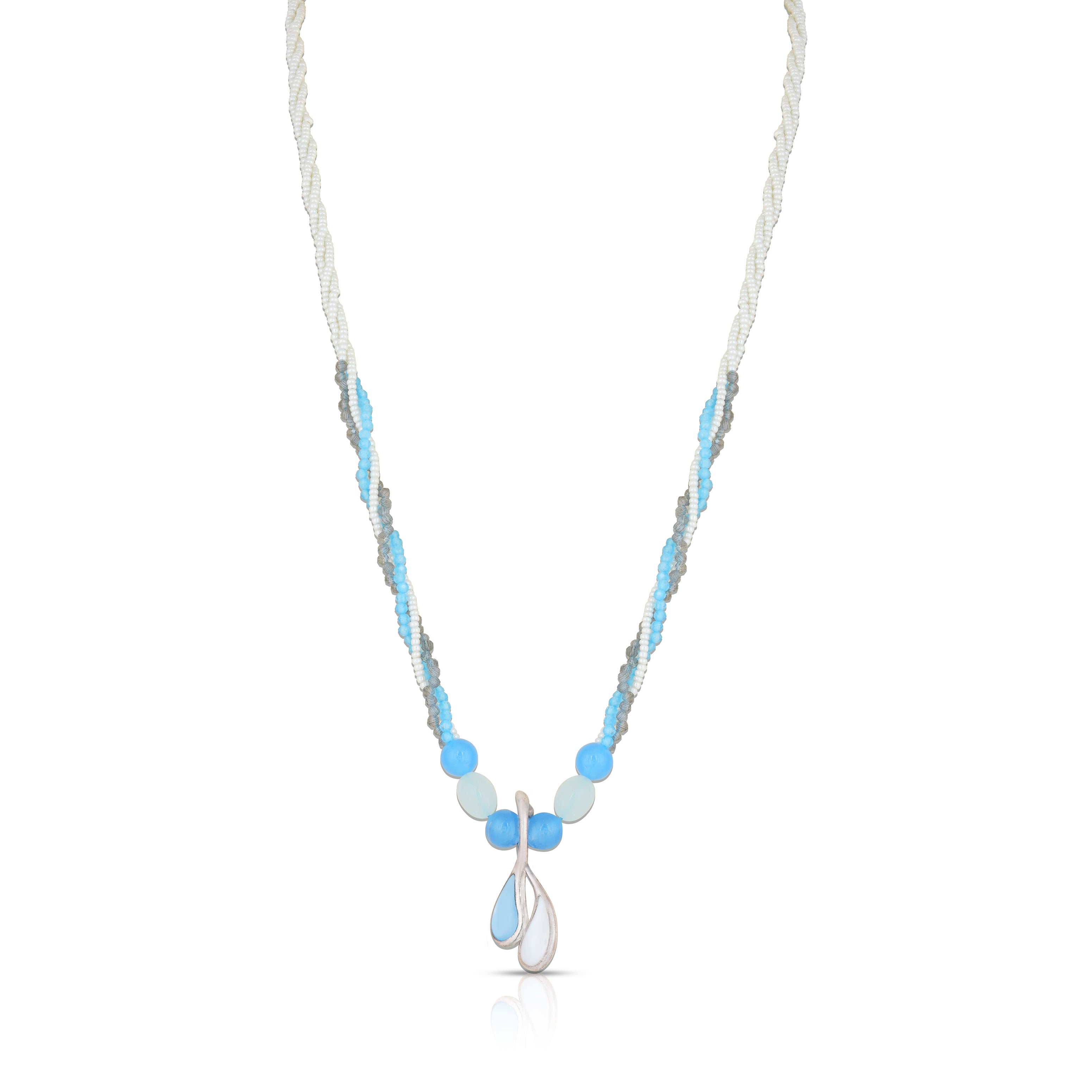 925 Sterling Silver Blue Bliss Harmony Chain Pendant for Women