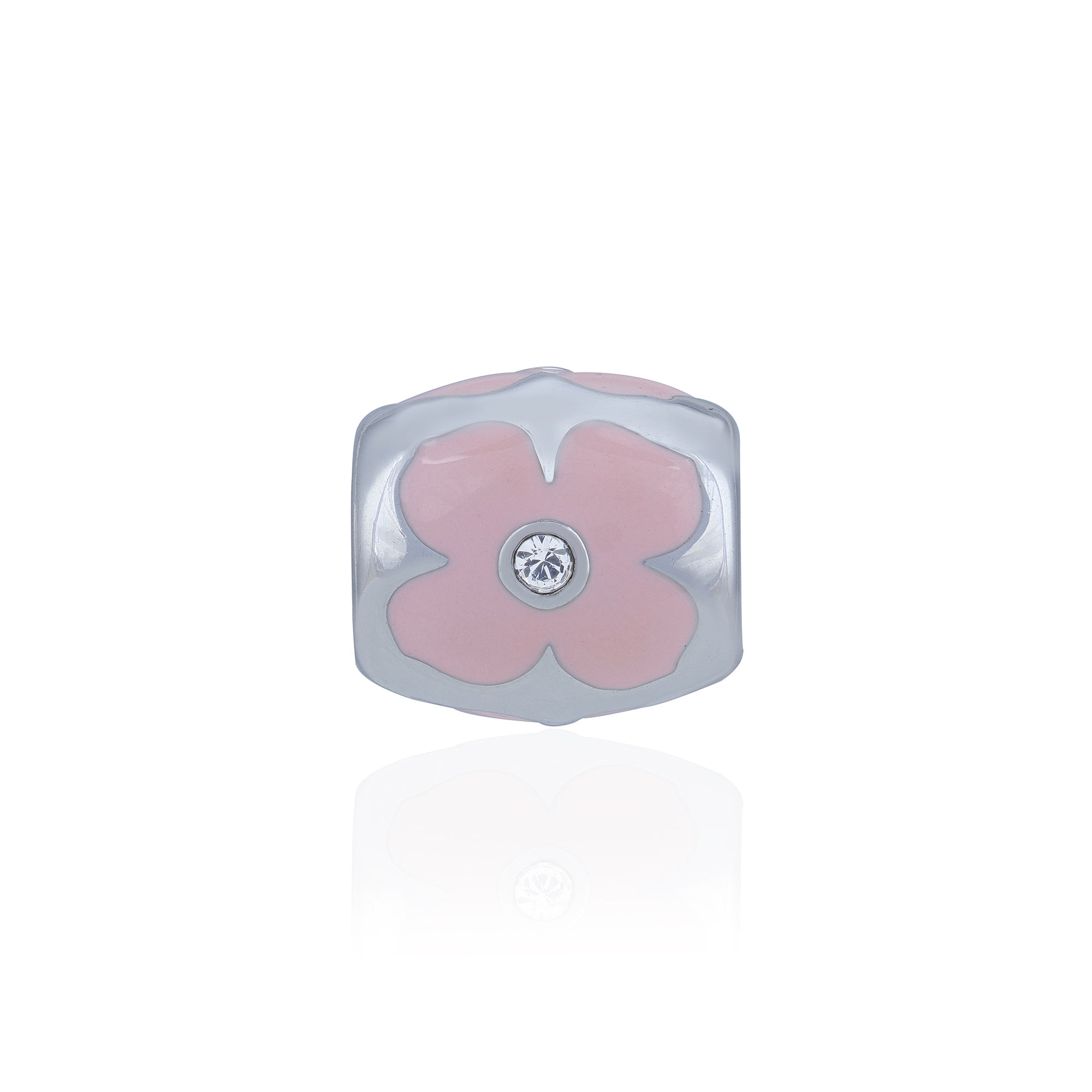 925 Sterling Silver Blush Blossom Quartet Charm Pendant for Women
