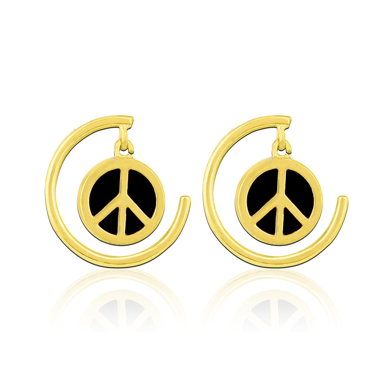 925 Sterling Silver Charm Peace Drop Earrings for Women