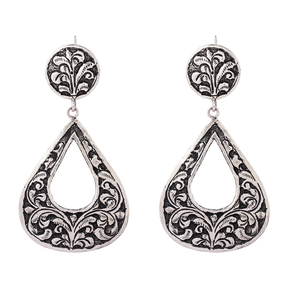 925 Sterling Silver Chitai Art Earring