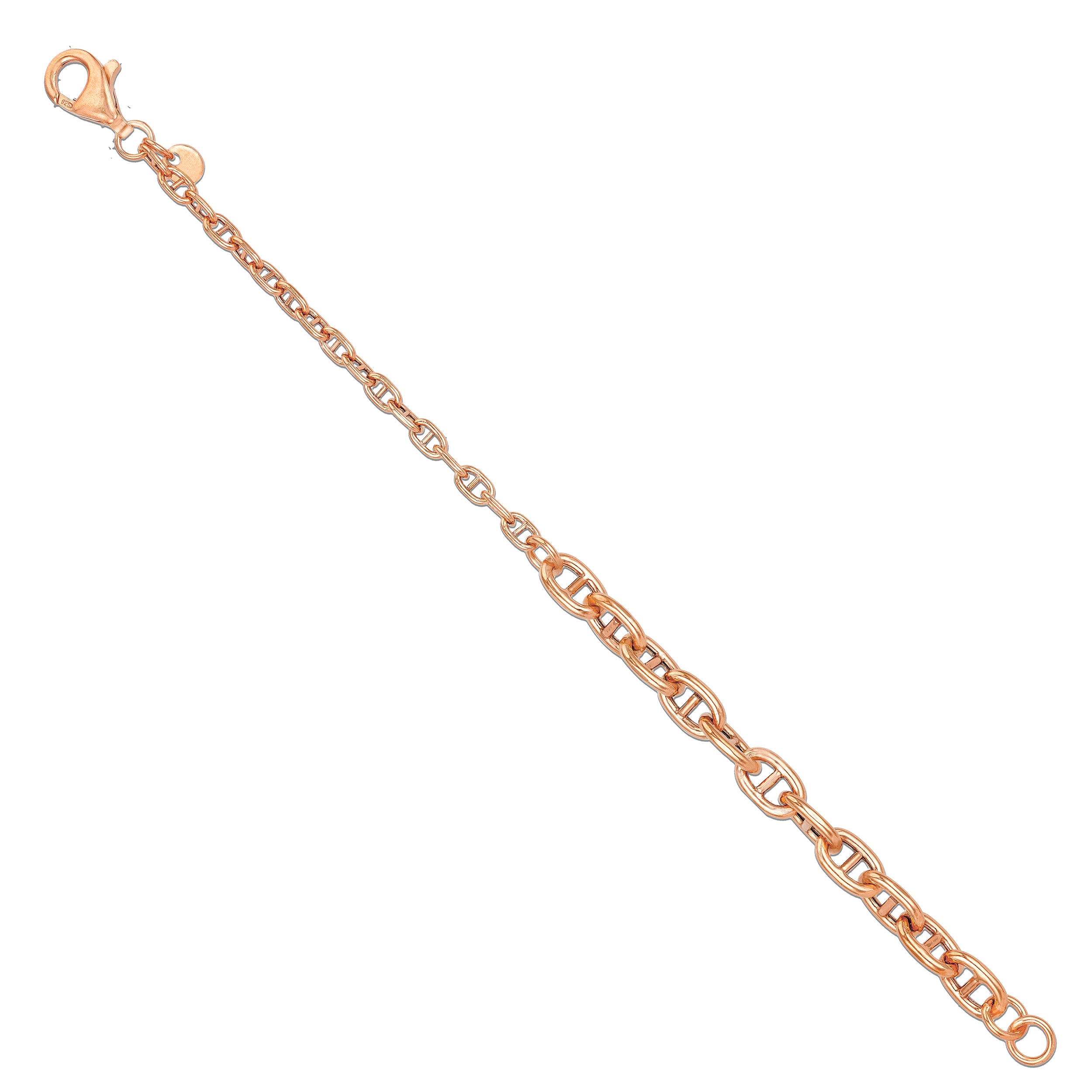 925 Sterling Silver CopperEdge Titan Link Bracelet for Men