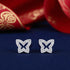 925 Sterling Silver Crystal Papillon Charm Earrings for Women