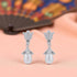 925 Sterling Silver Crystal Tulip Pearl Dangling Earrings for Women