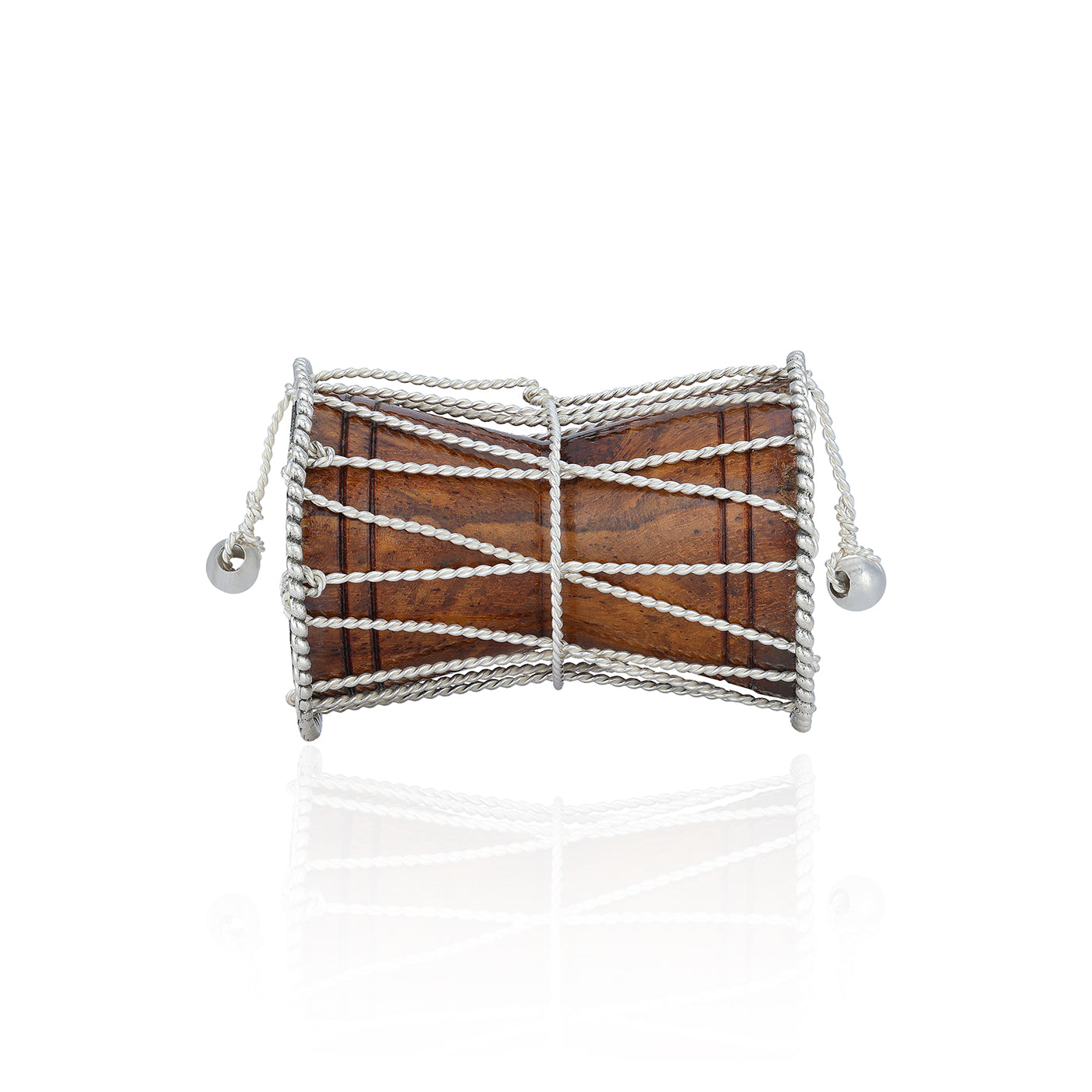 925 Sterling Silver Damroo Miniature For Gift & Showpiece