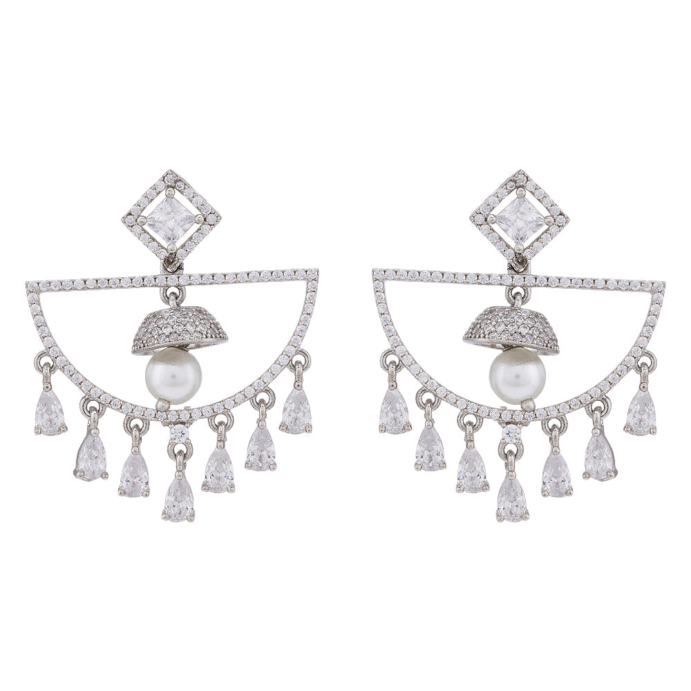 925 Sterling Silver Dancing Pearl Earrings