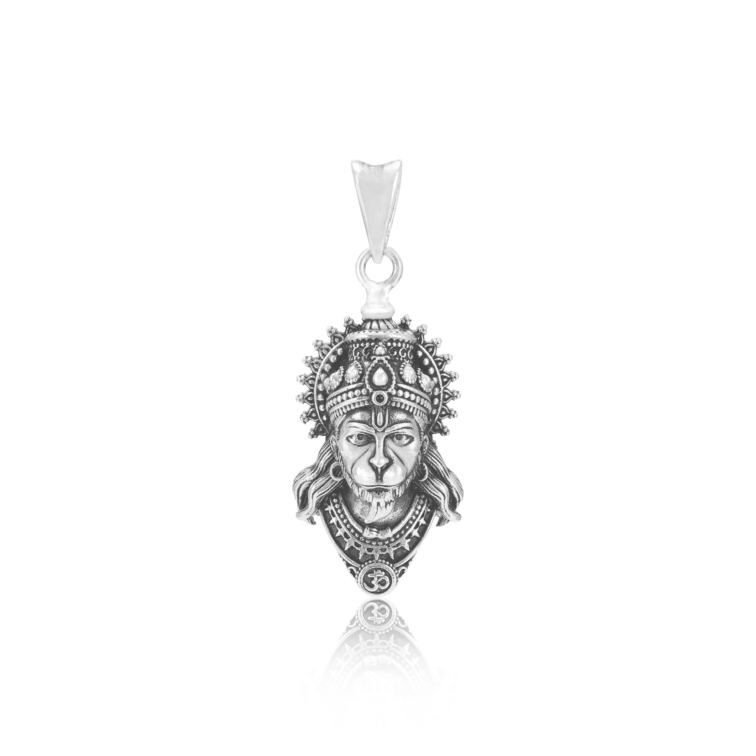 925 Sterling Silver Divine Hanuman Face Pendants Oxidised for Men & Women