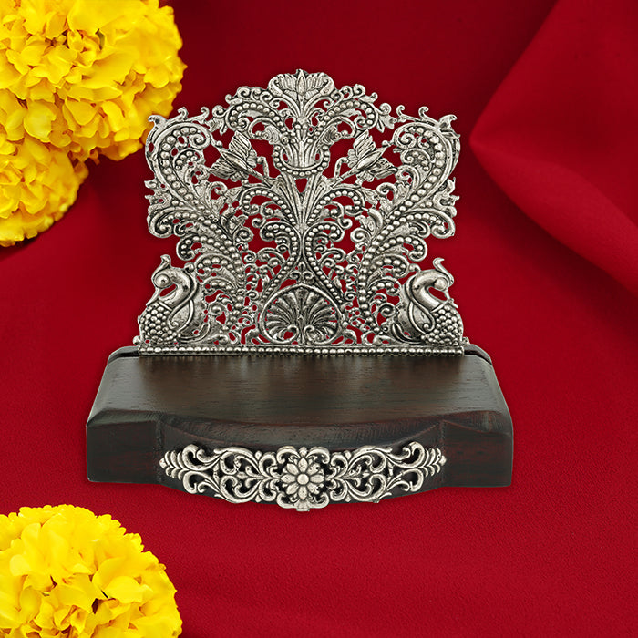 925 Sterling Silver Dual Peacock Peedam For Keeping God Idols