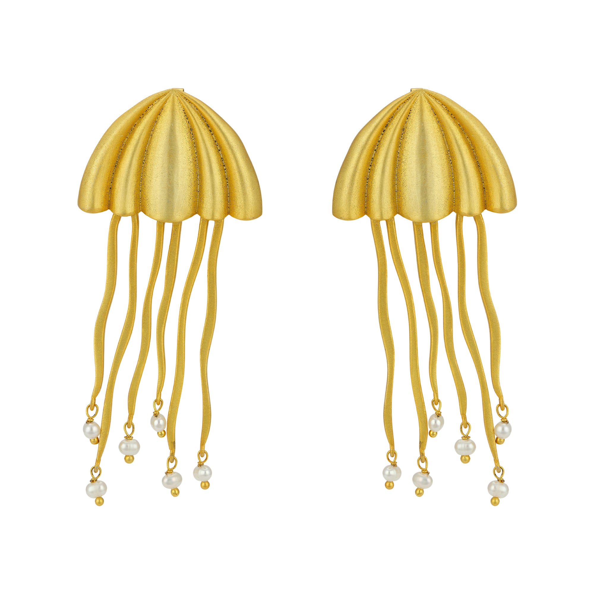 925 Sterling Silver Dynamic Golden Cascade Earrings for Women