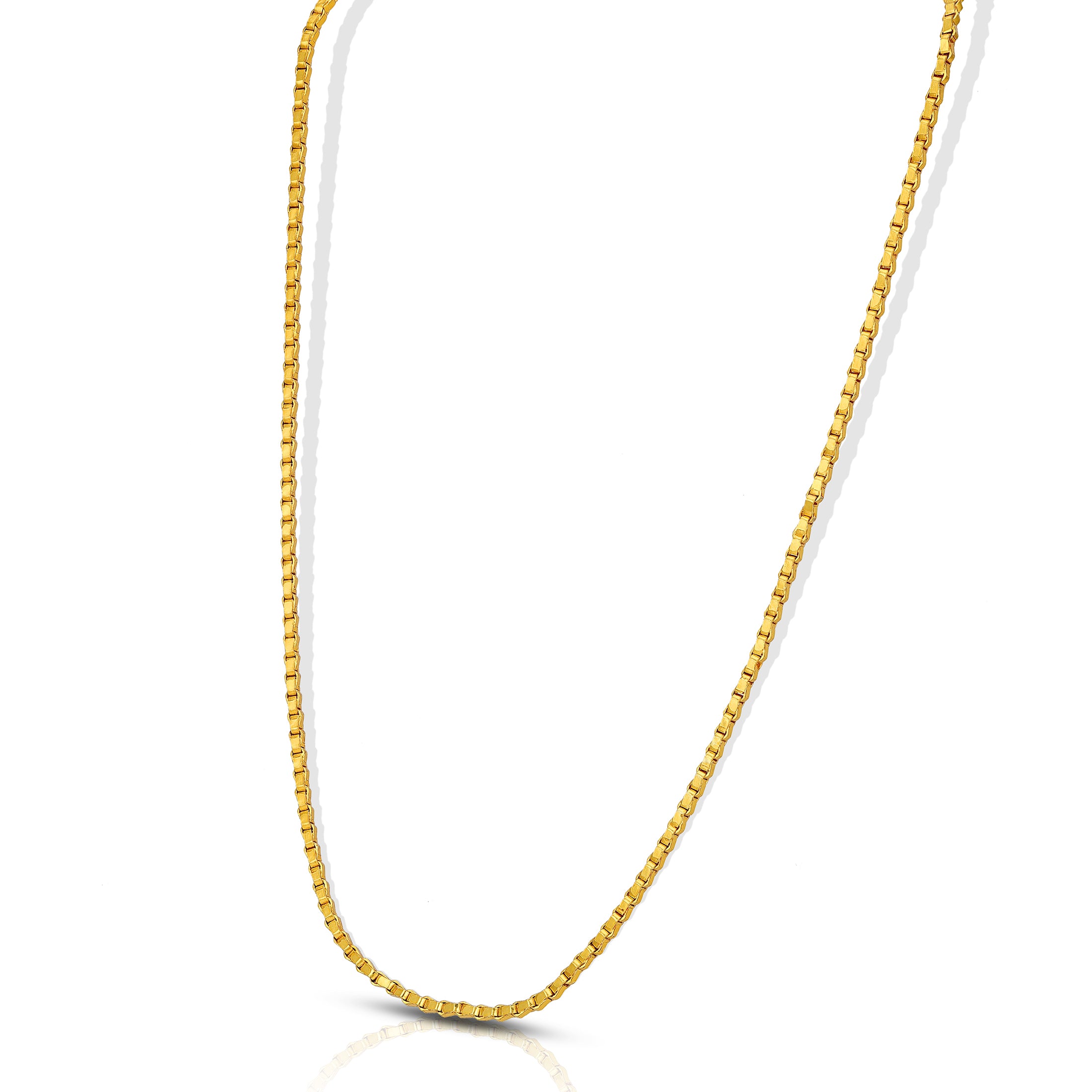 925 Sterling Silver Elegant Cube Pattern Chain for Women